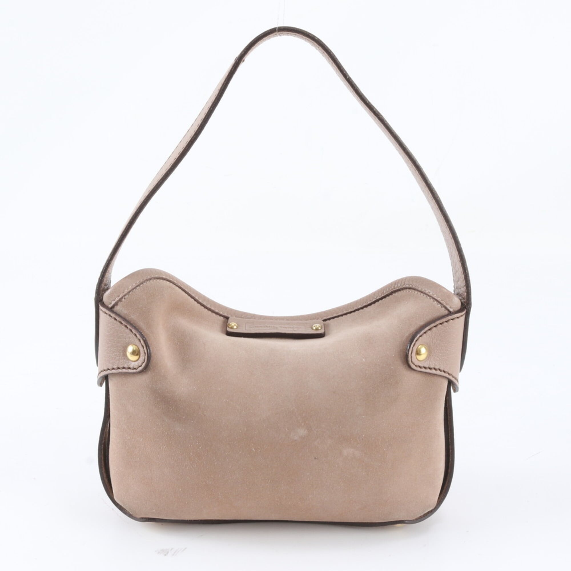 Salvatore Ferragamo Pink Beige Leather Handbag Shoulder Bag (Pre-Owned)