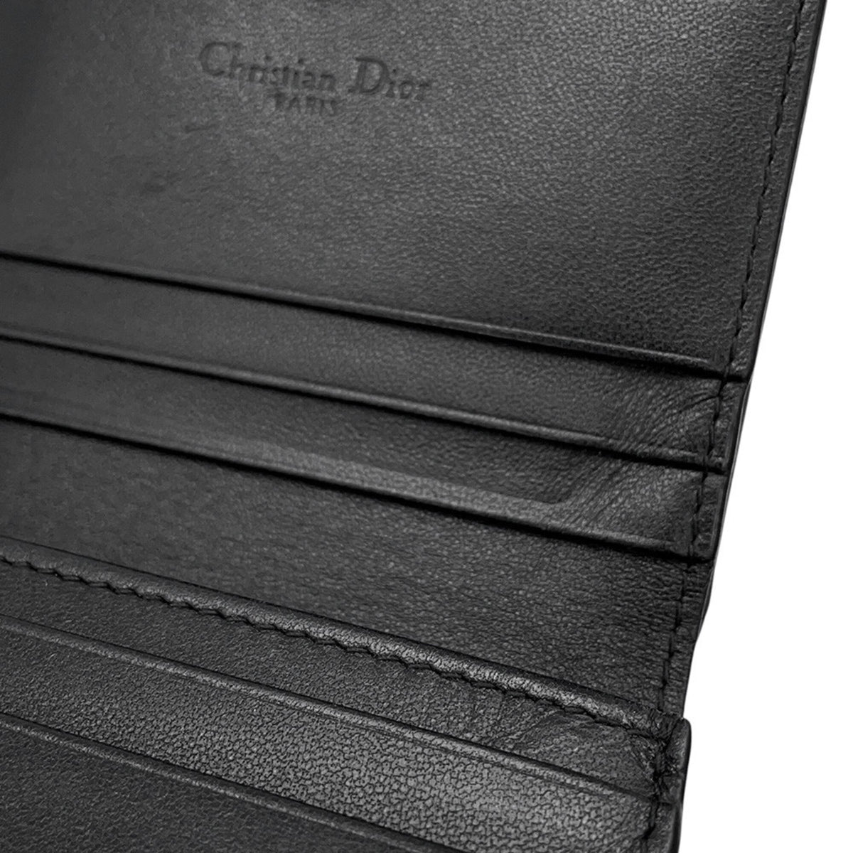Christian Dior Black Leather Wallet (Bi-Fold) (Pre-Owned)