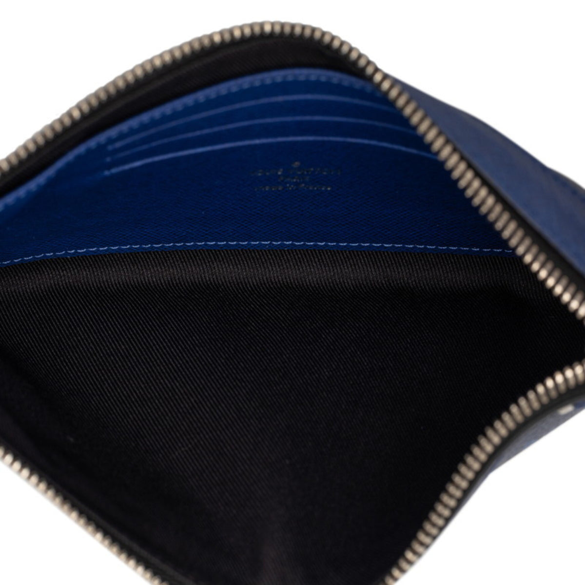 Louis Vuitton Cobalt Navy Leather Pvc Handbag Pochette Pouch (Pre-Owned)
