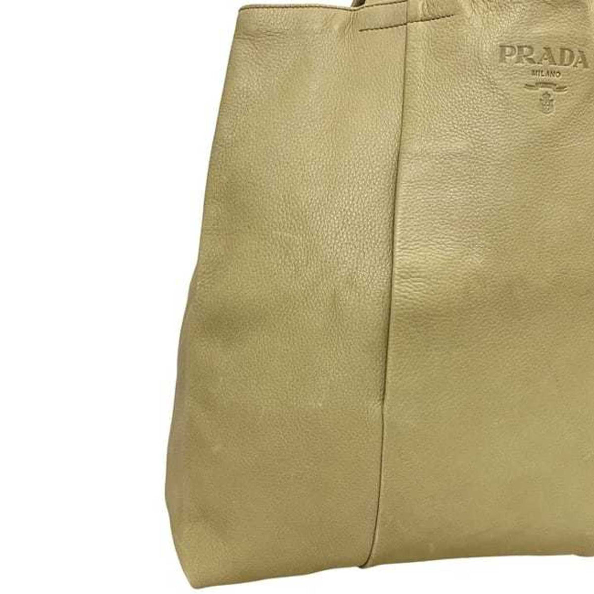 Prada Beige Leather Tote Bag (Pre-Owned)
