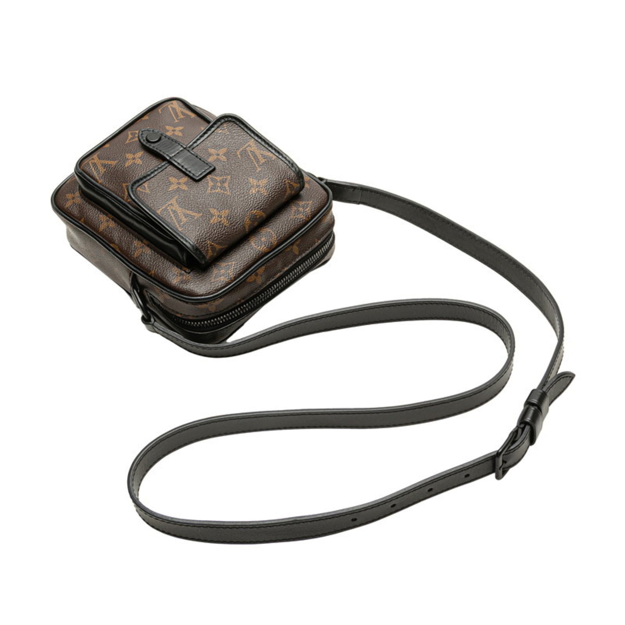 Louis Vuitton Monogram Macassar Black Brown Pvc Leather Shoulder Bag (Pre-Owned)