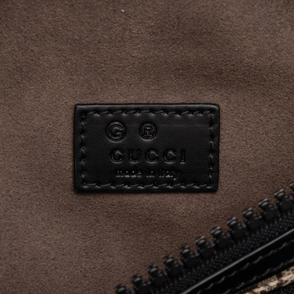 Gucci Beige Black Pvc Leather Fanny Pack Sling Bag (Pre-Owned)