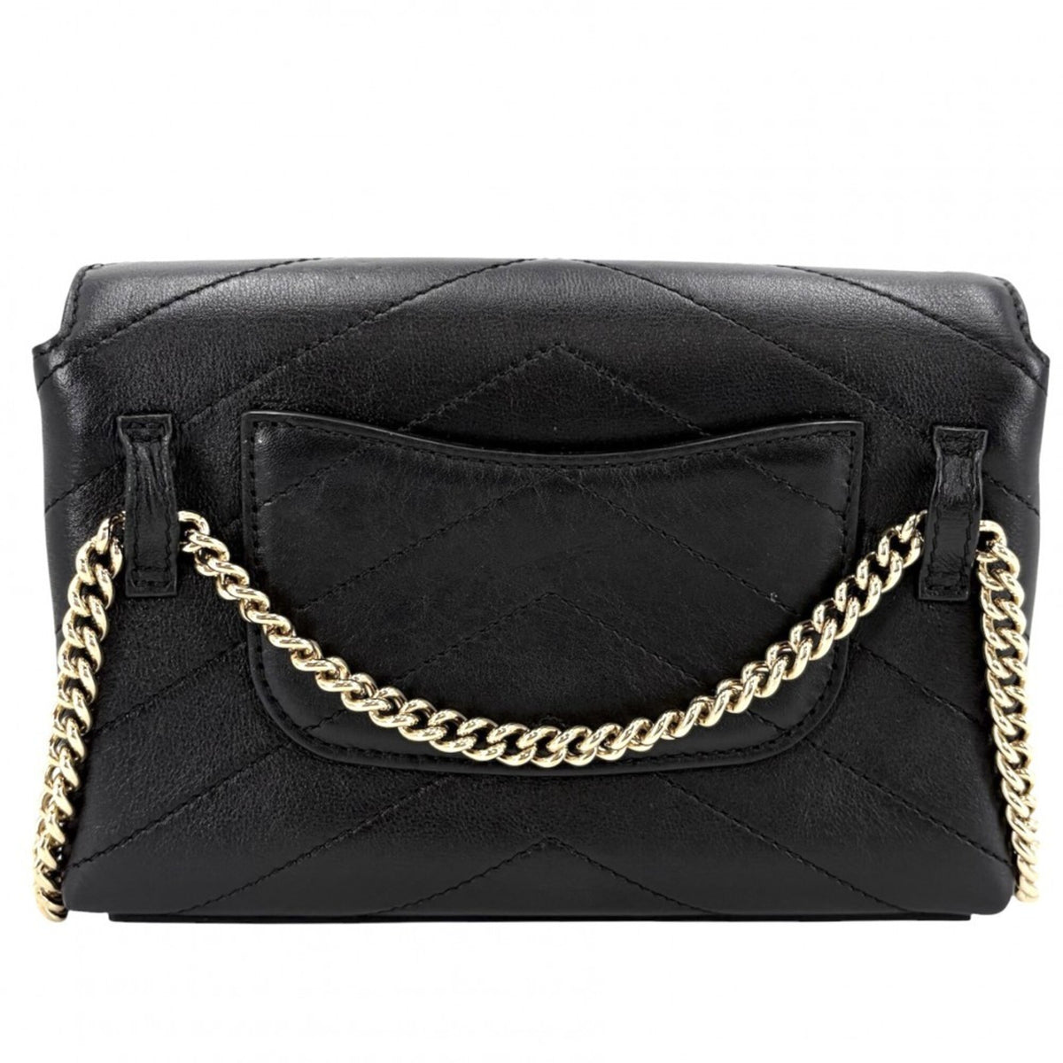 Chanel Black Leather Shoulder Bag (Pre-Owned)