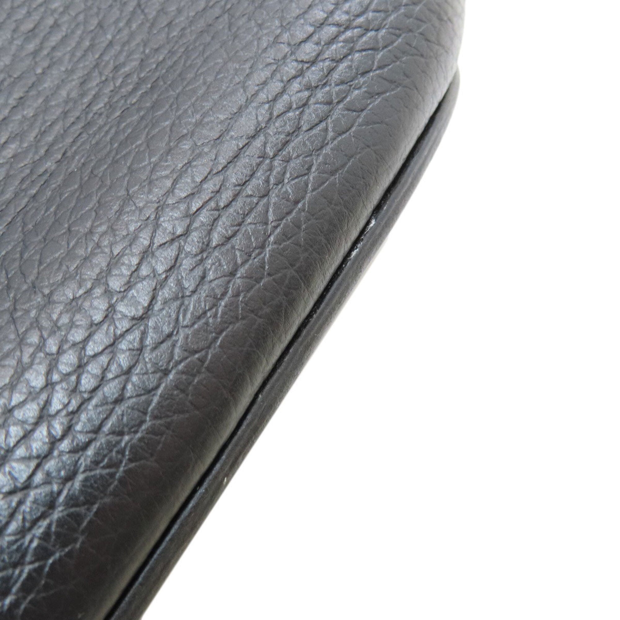 Hermes Black Taurillon Clemence Leather Handbag (Pre-Owned)