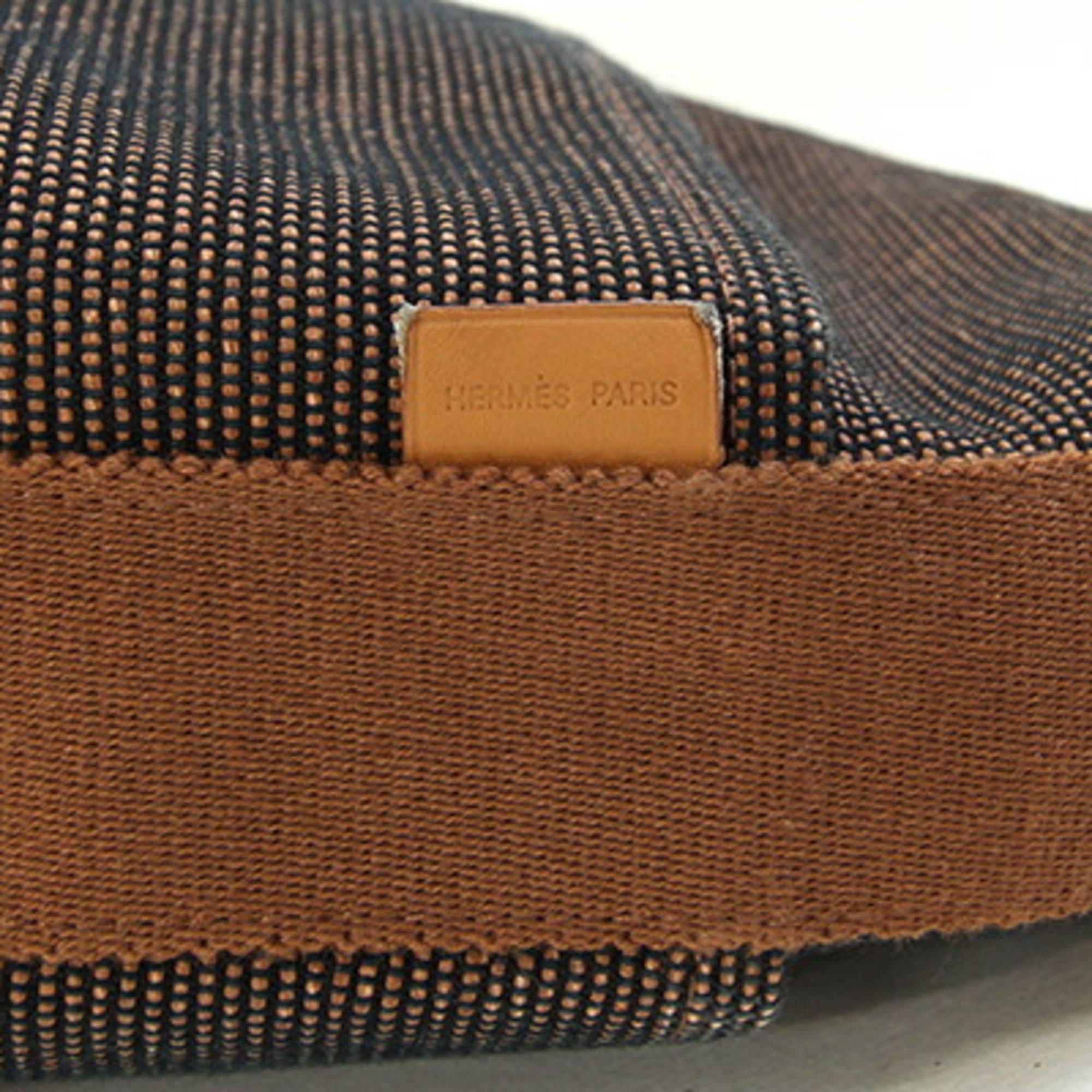 Hermes Saxon Brown Toile H Handbag (Pre-Owned)