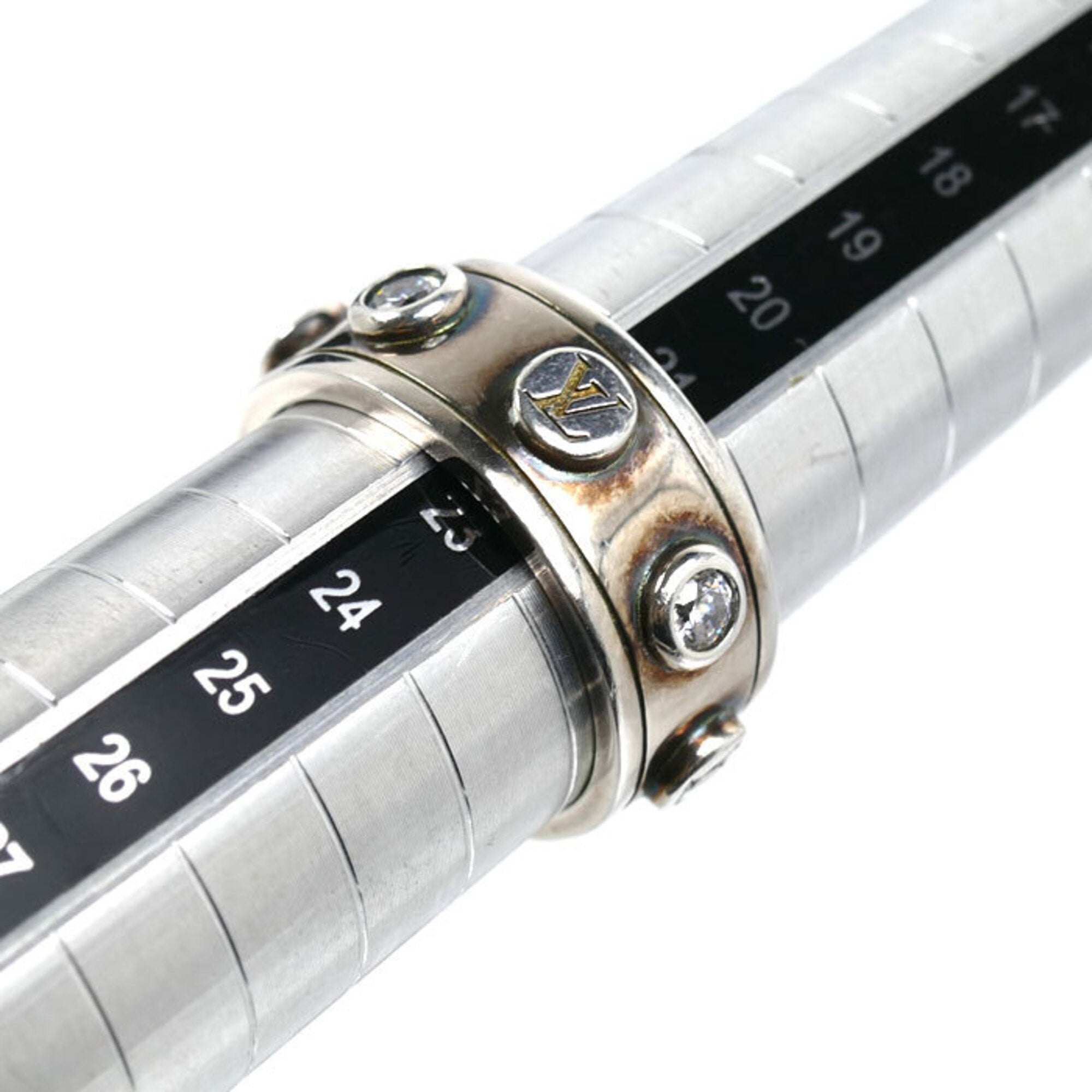 Louis Vuitton Silver 925 Band Ring (Pre-Owned)