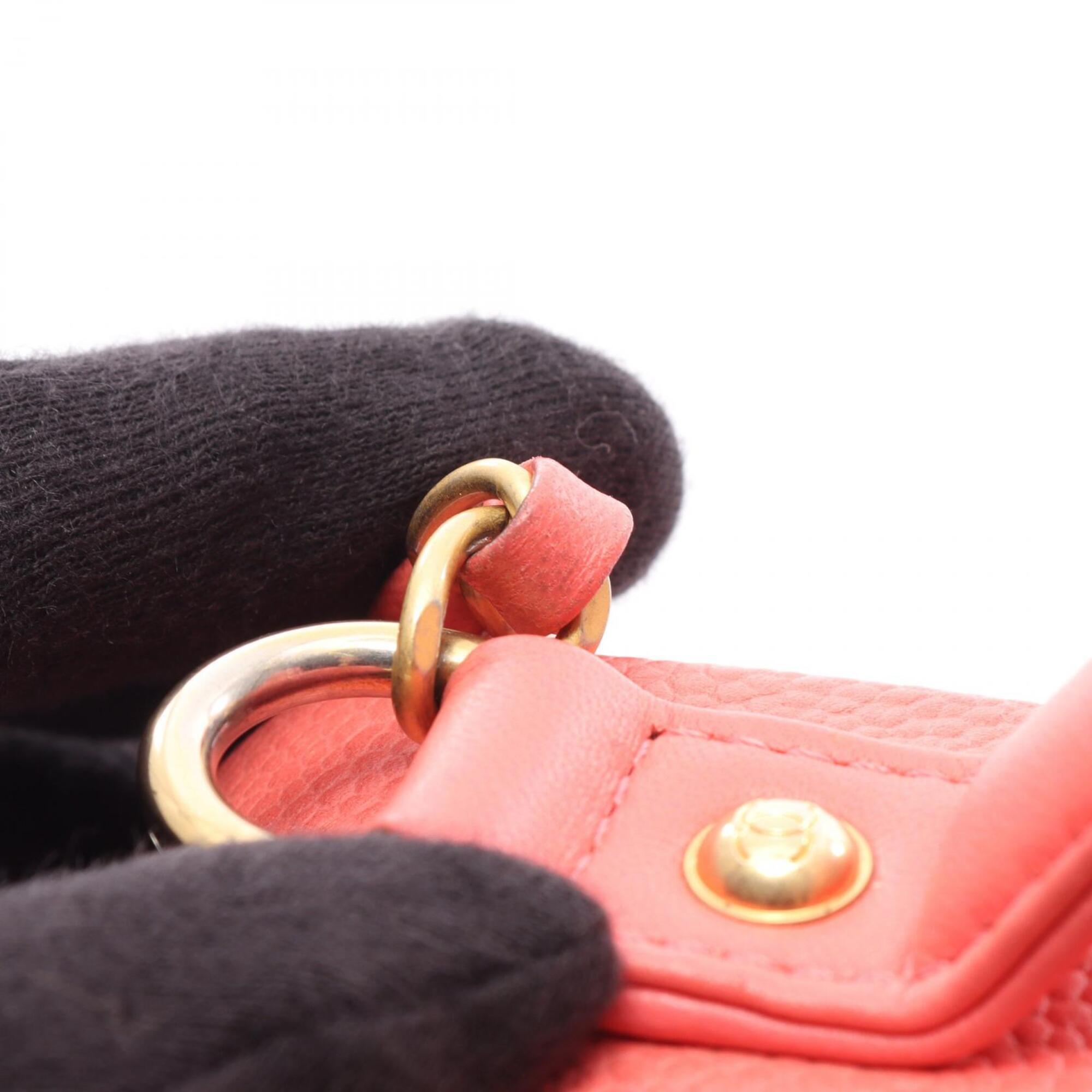 Chanel Pink Grained Calfskin Handbag Shoulder Bag Vanity Bag (Pre-Owned)