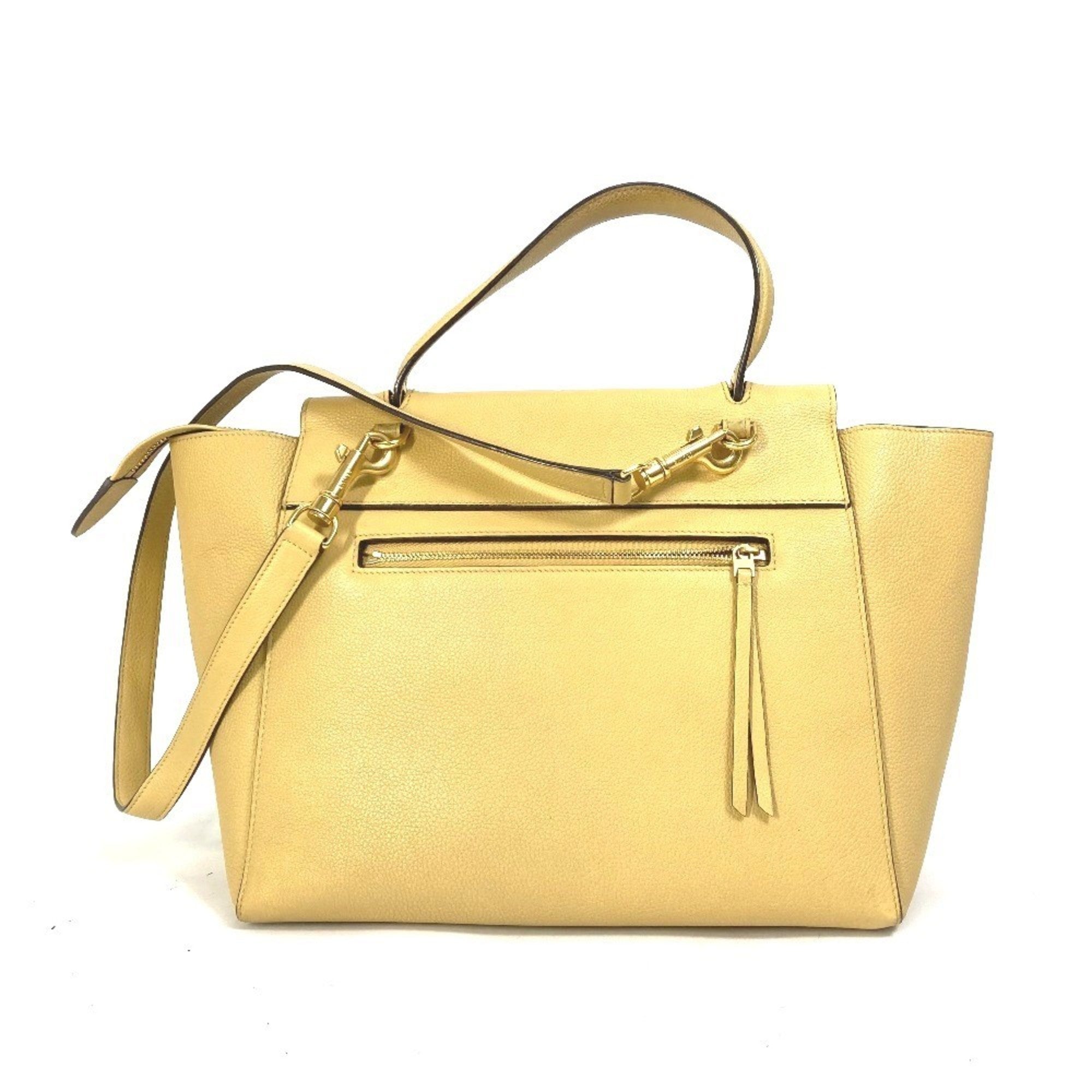 Celine Yellow Leather Shoulder Bag (Pre-Owned)