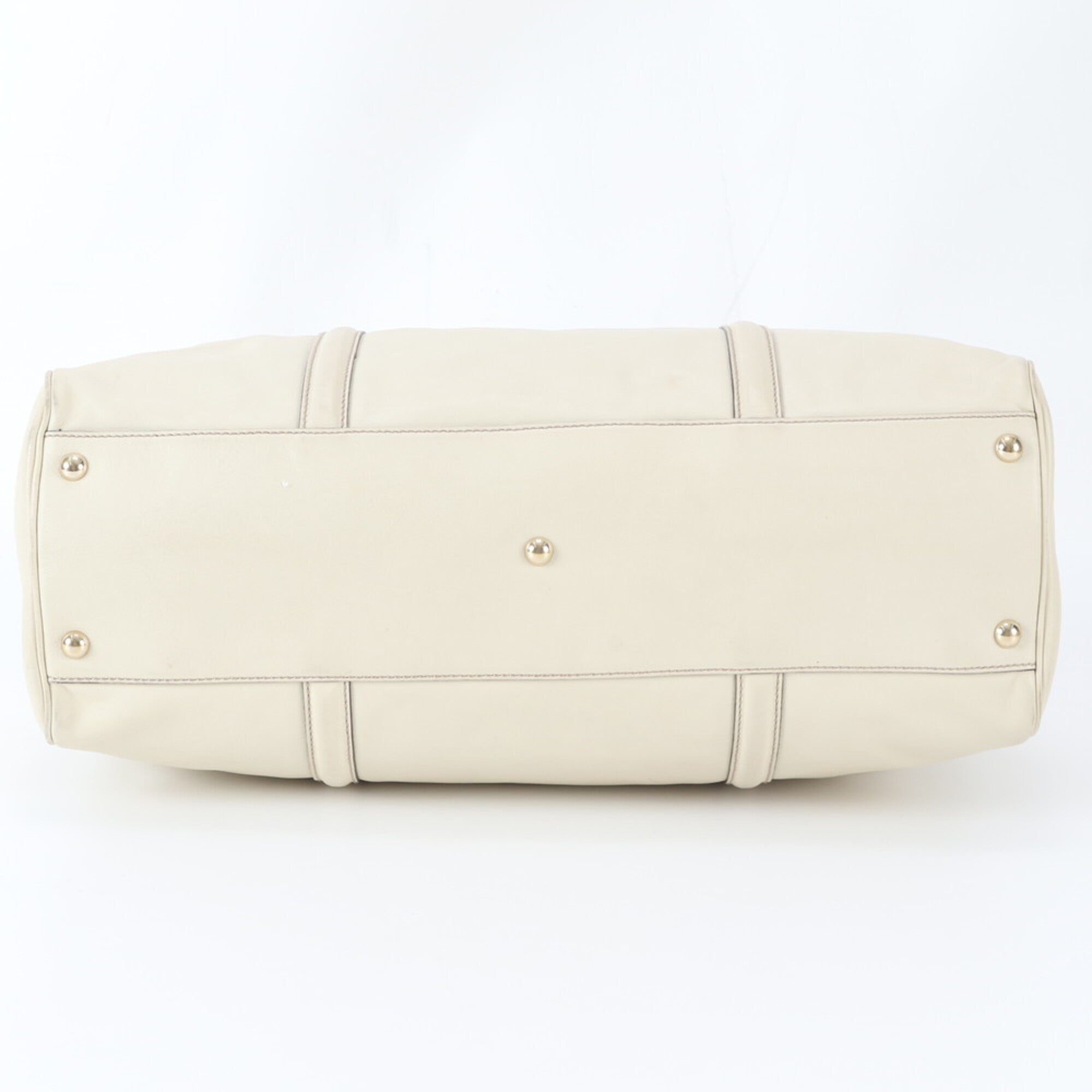 Gucci Beige Leather Handbag Tote Bag (Pre-Owned)