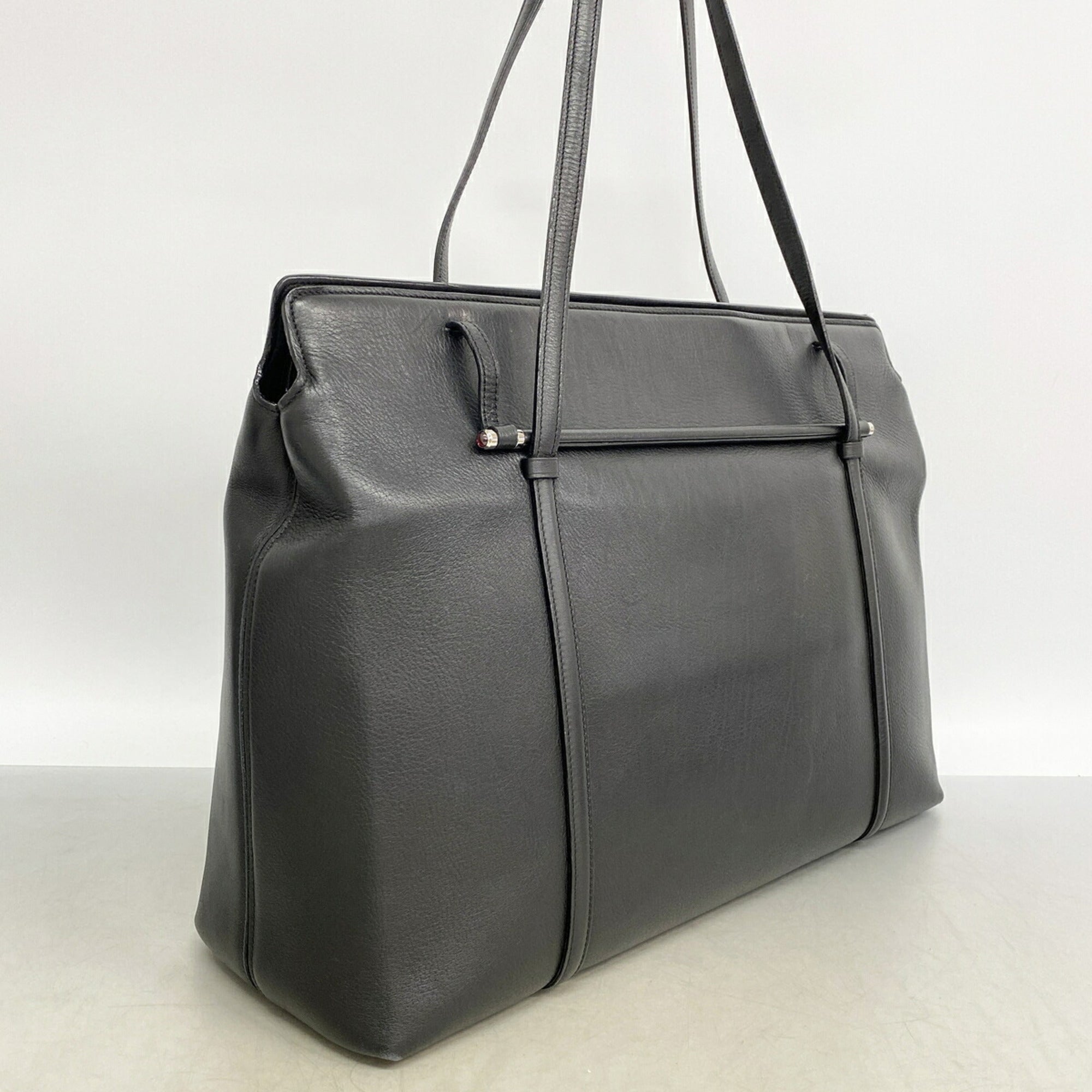 Cartier Black Leather Tote Bag (Pre-Owned)