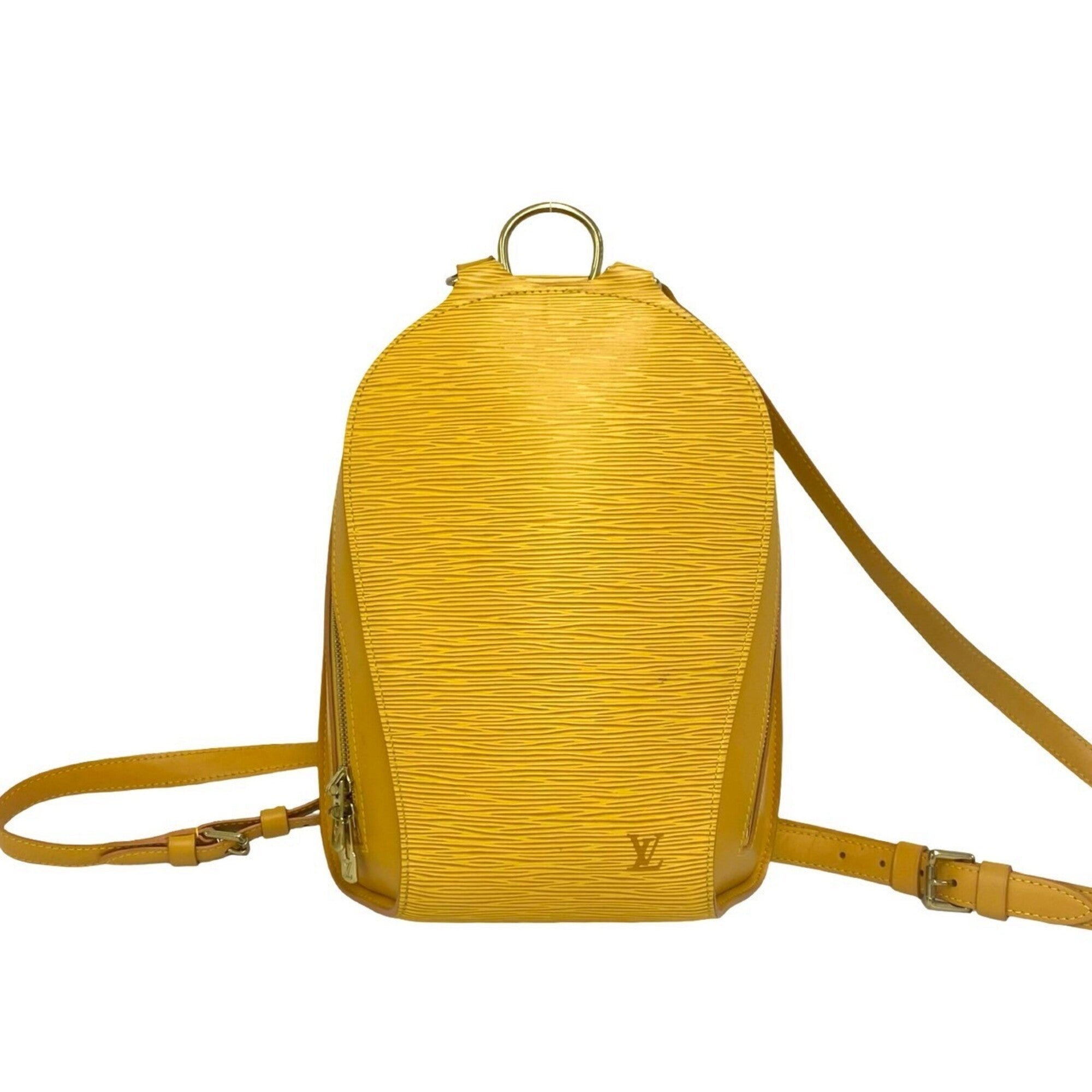 Louis Vuitton Yellow Leather Backpack (Pre-Owned)