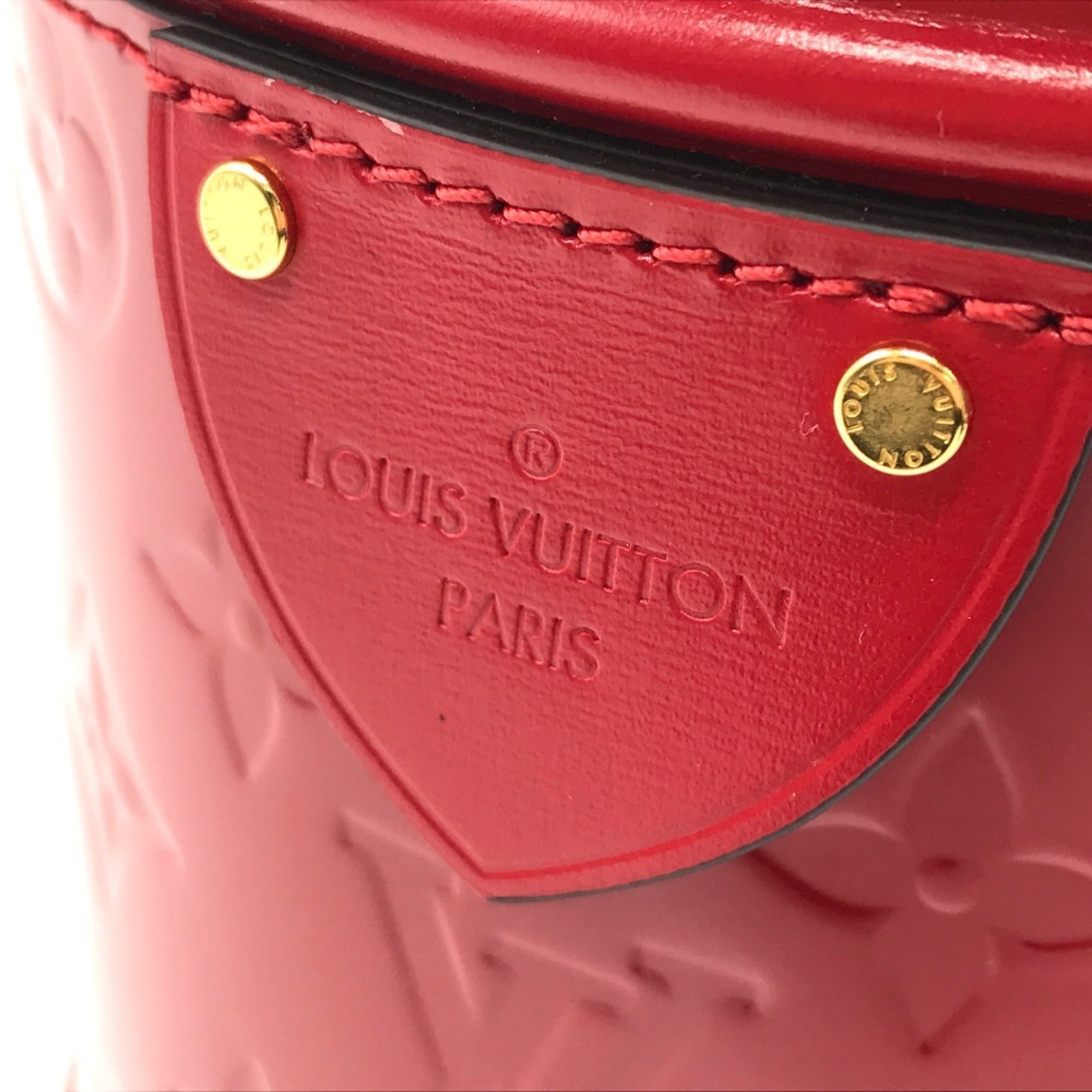 Louis Vuitton Red Color Rouge Patent Leather Handbag (Pre-Owned)