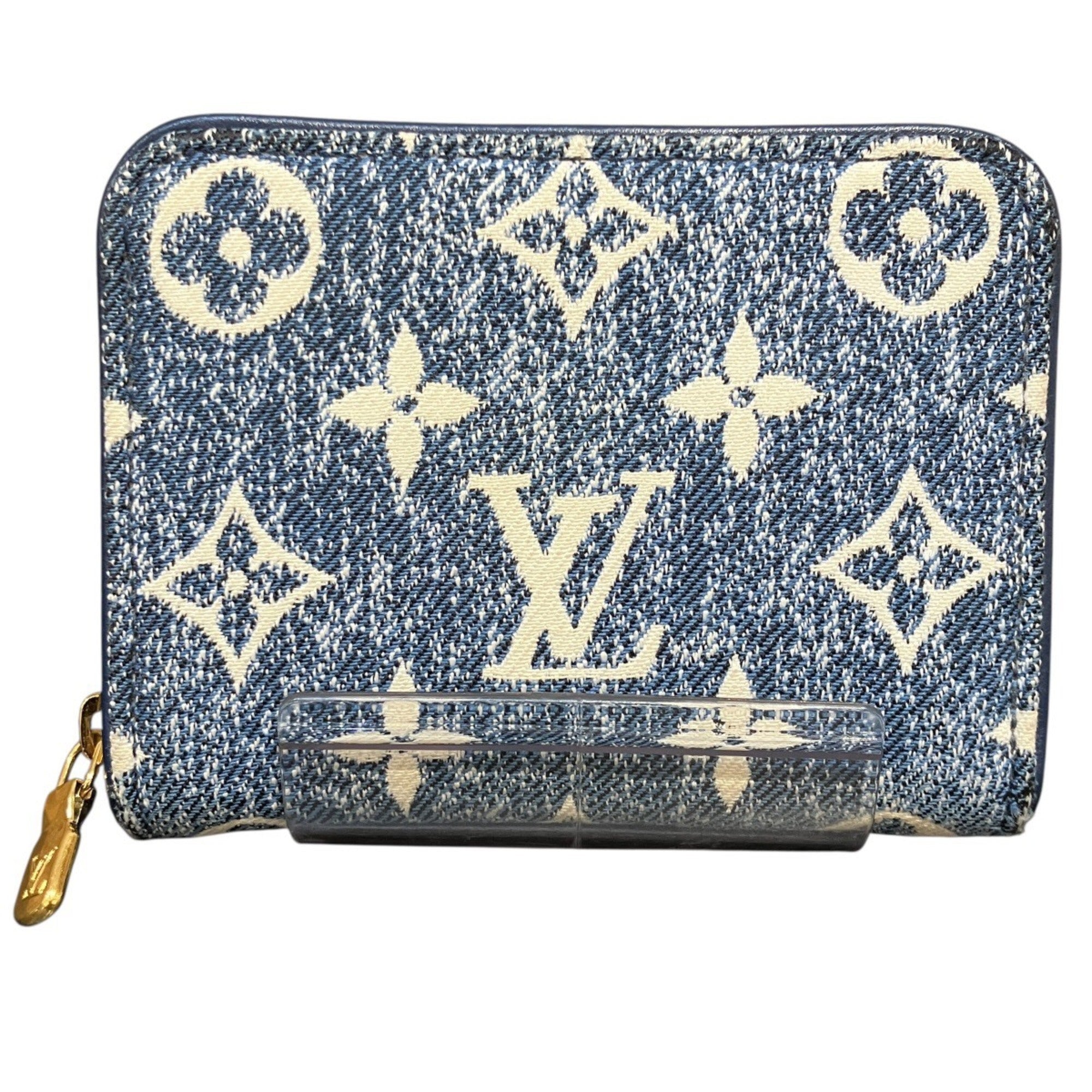 Louis Vuitton Monogram Denim Blue Denim Coin Purse/Coin Case (Pre-Owned)