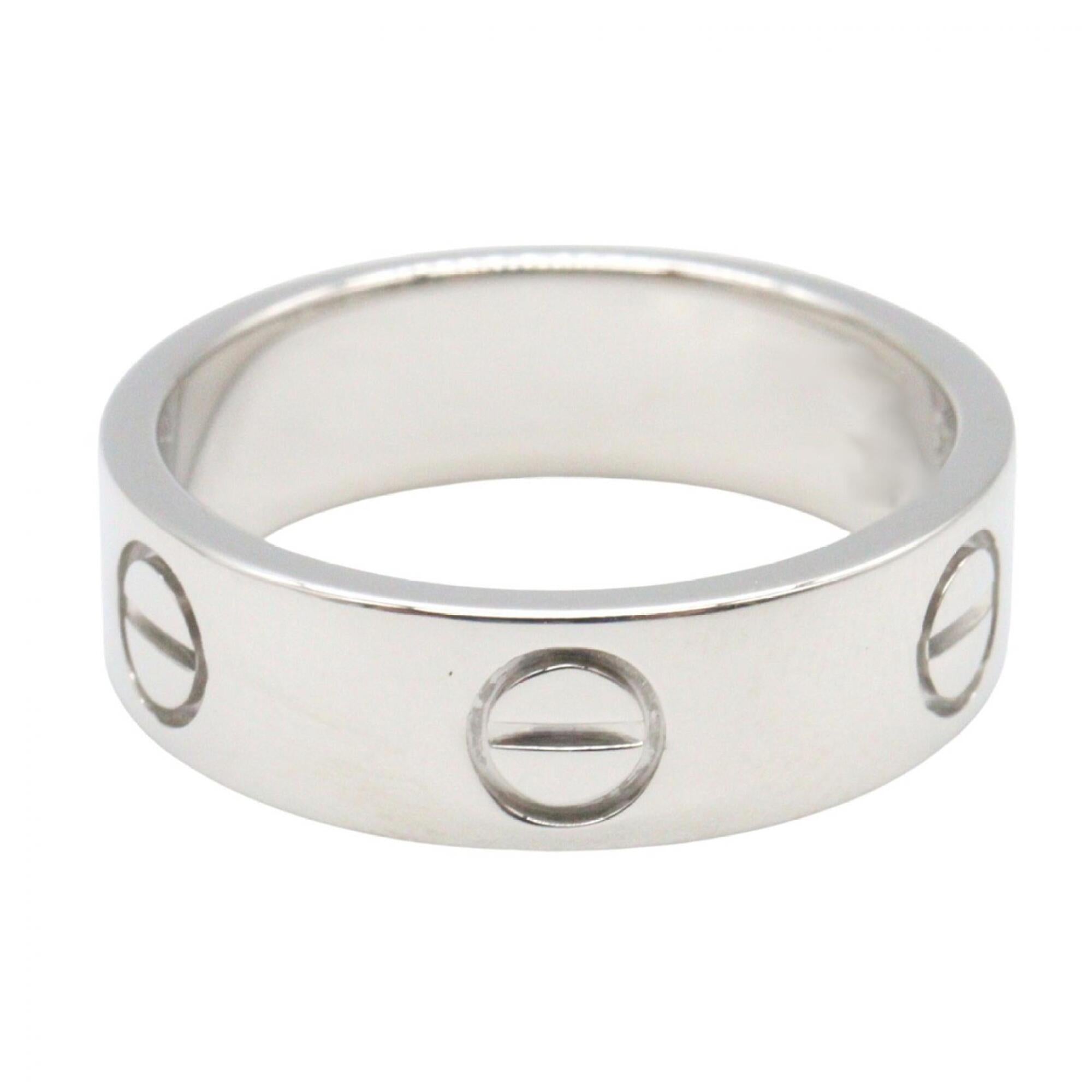 Cartier Love Silver White Gold (18K) Band Ring (Pre-Owned)