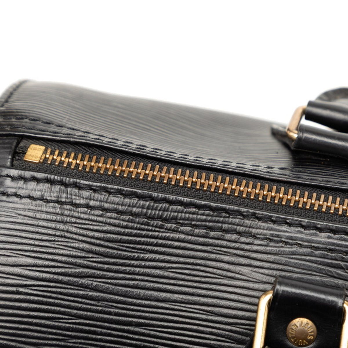 Louis Vuitton Black Noir Leather Boston Bag Handbag (Pre-Owned)