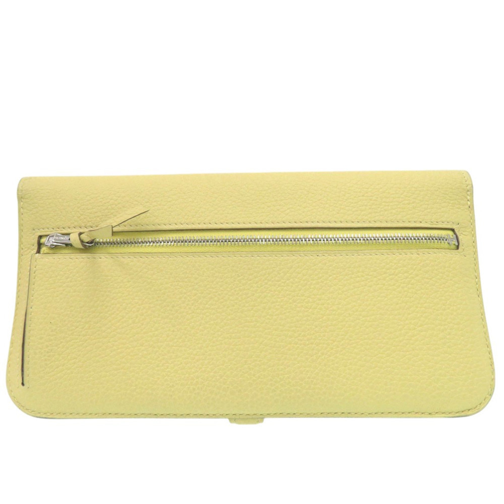 Hermes Yellow Togo Leather Long Wallet (Bi-Fold) (Pre-Owned)