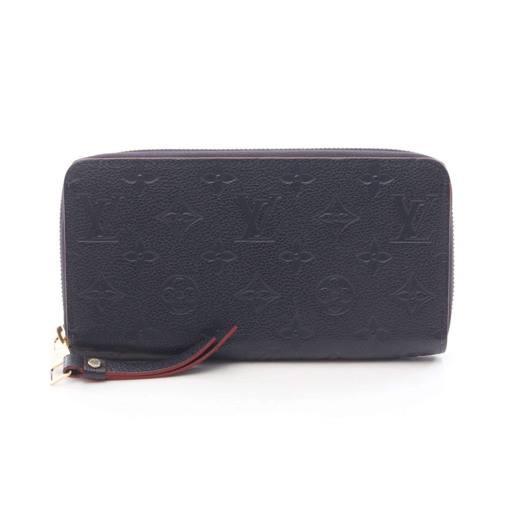 Louis Vuitton Navy Leather Long Wallet (Bi-Fold) (Pre-Owned)