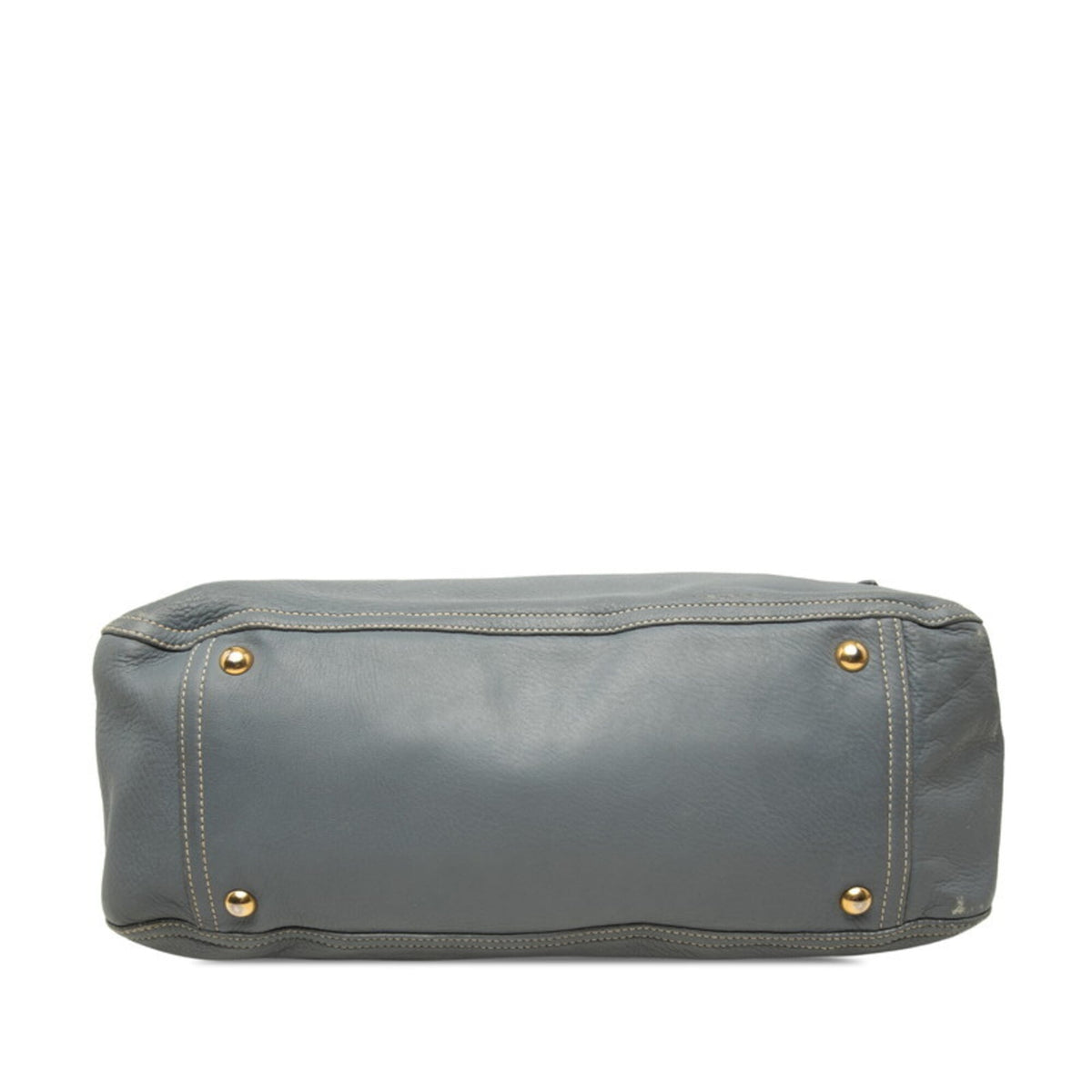 Miu Miu Blue Gray Leather Handbag Shoulder Bag (Pre-Owned)