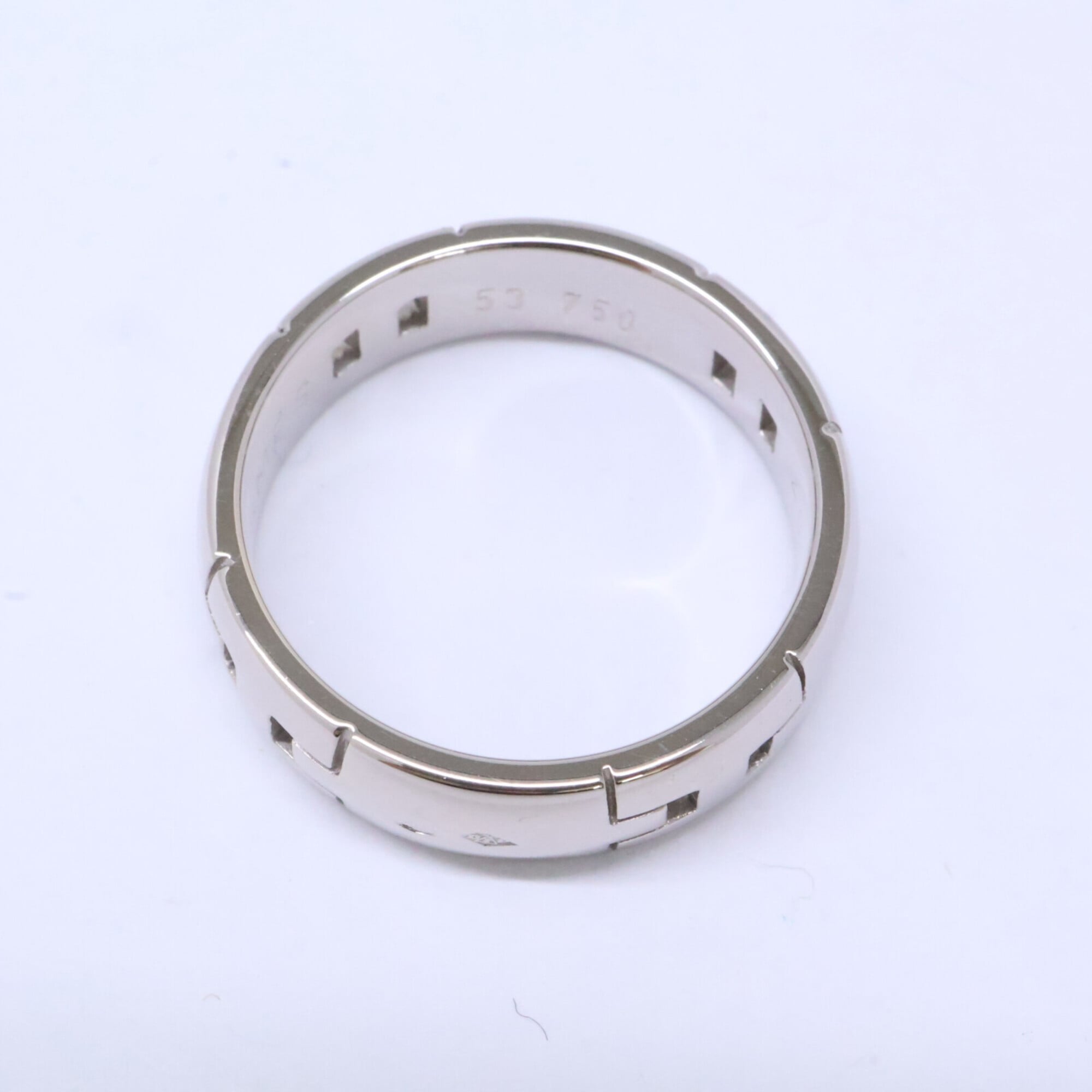 Hermes White White Gold (18K) Band Ring (Pre-Owned)