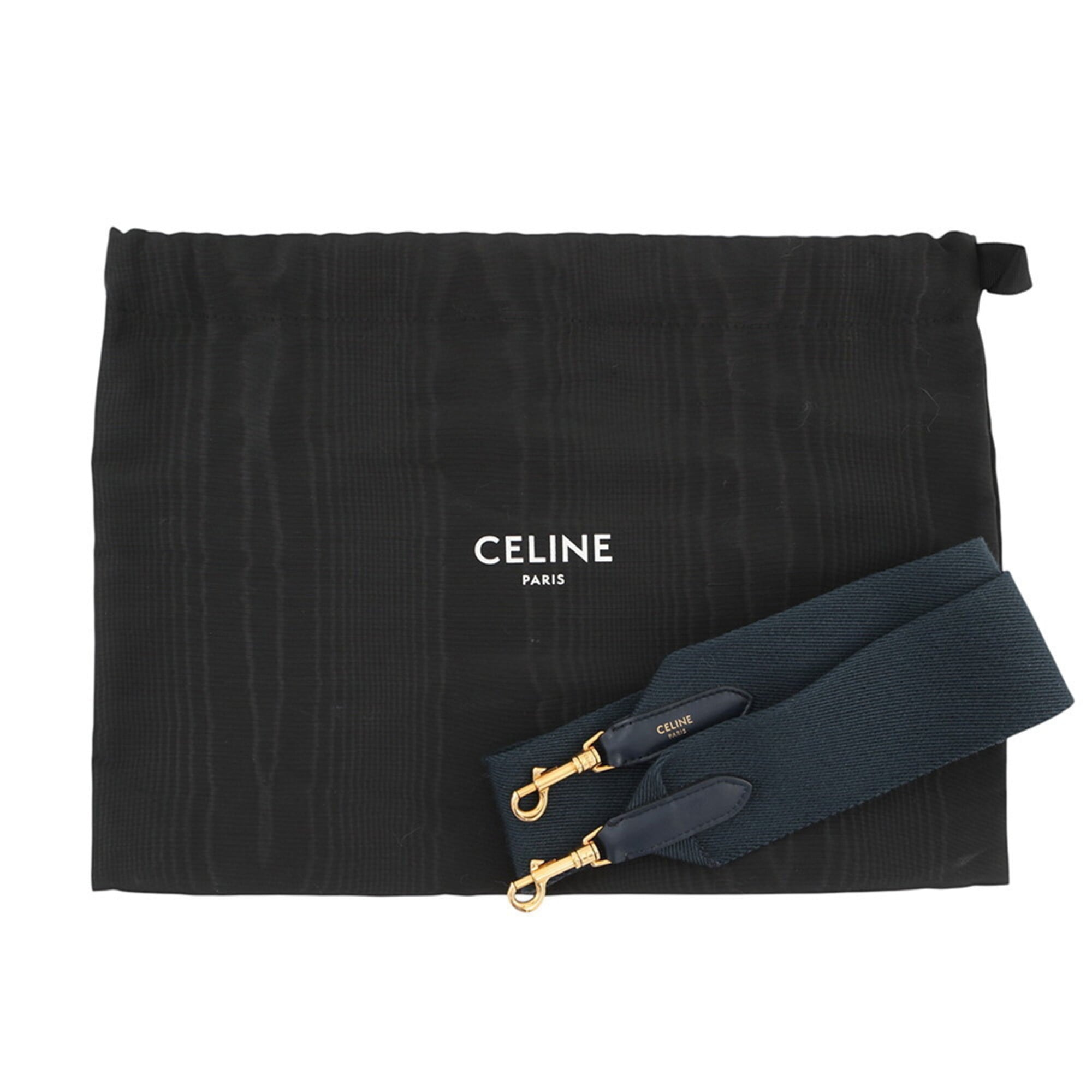 Celine Navy Raffia Handbag Shoulder Bag (Pre-Owned)