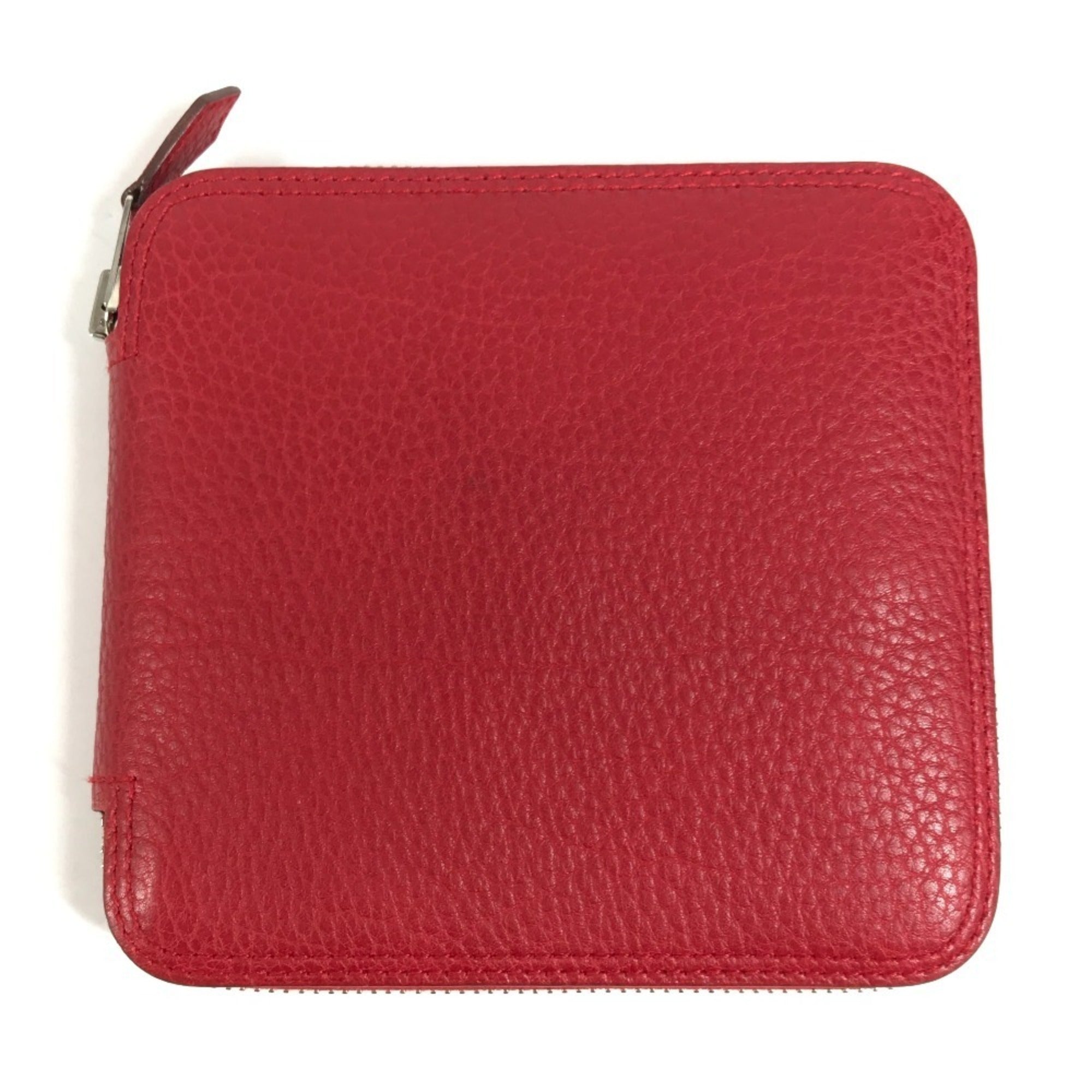 Hermes Red Color Silk Leather Eco-Bag Handbag Shoulder Bag Tote Bag (Pre-Owned)
