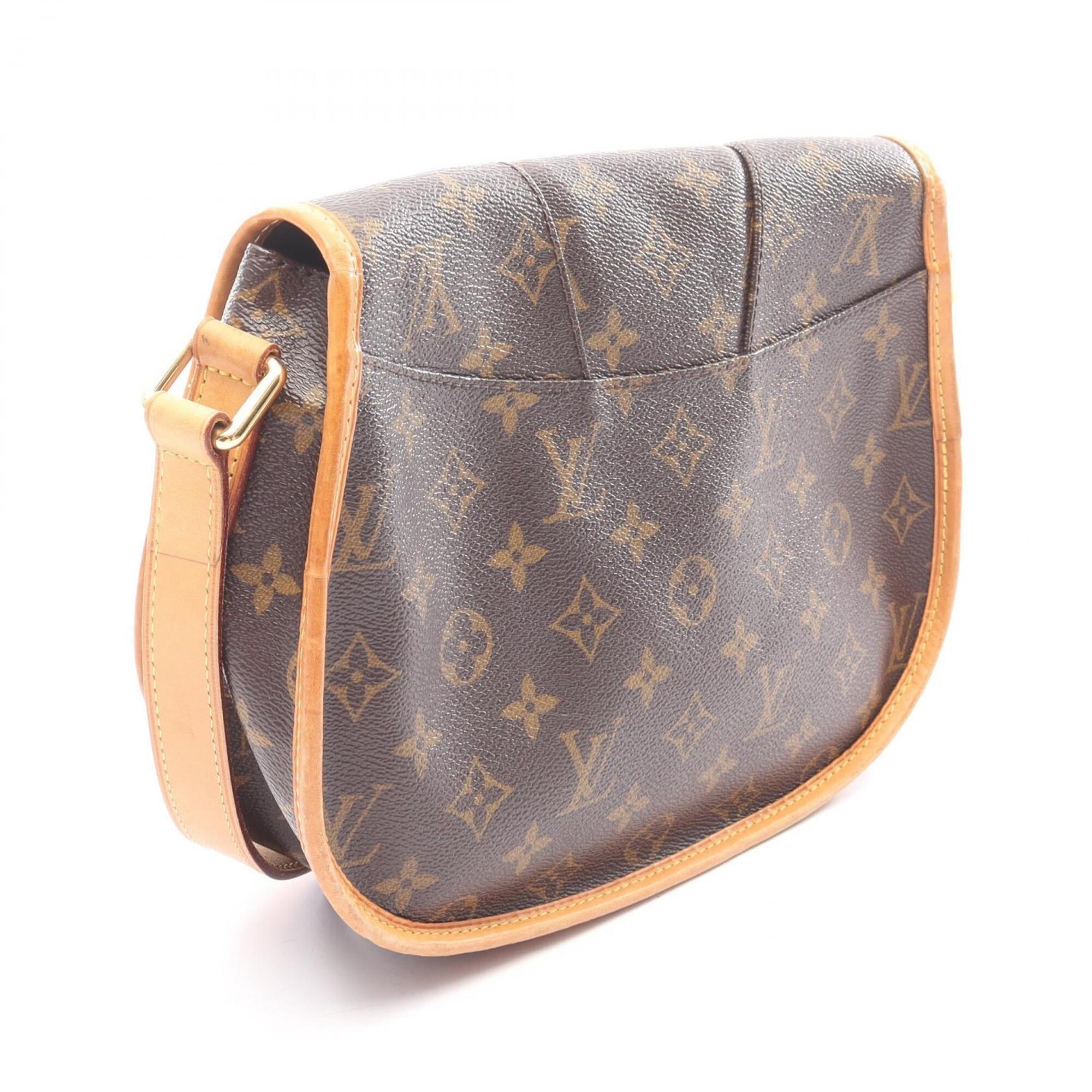 Louis Vuitton Brown Monogram Coated Canvas Leather Handbag Shoulder Bag (Pre-Owned)