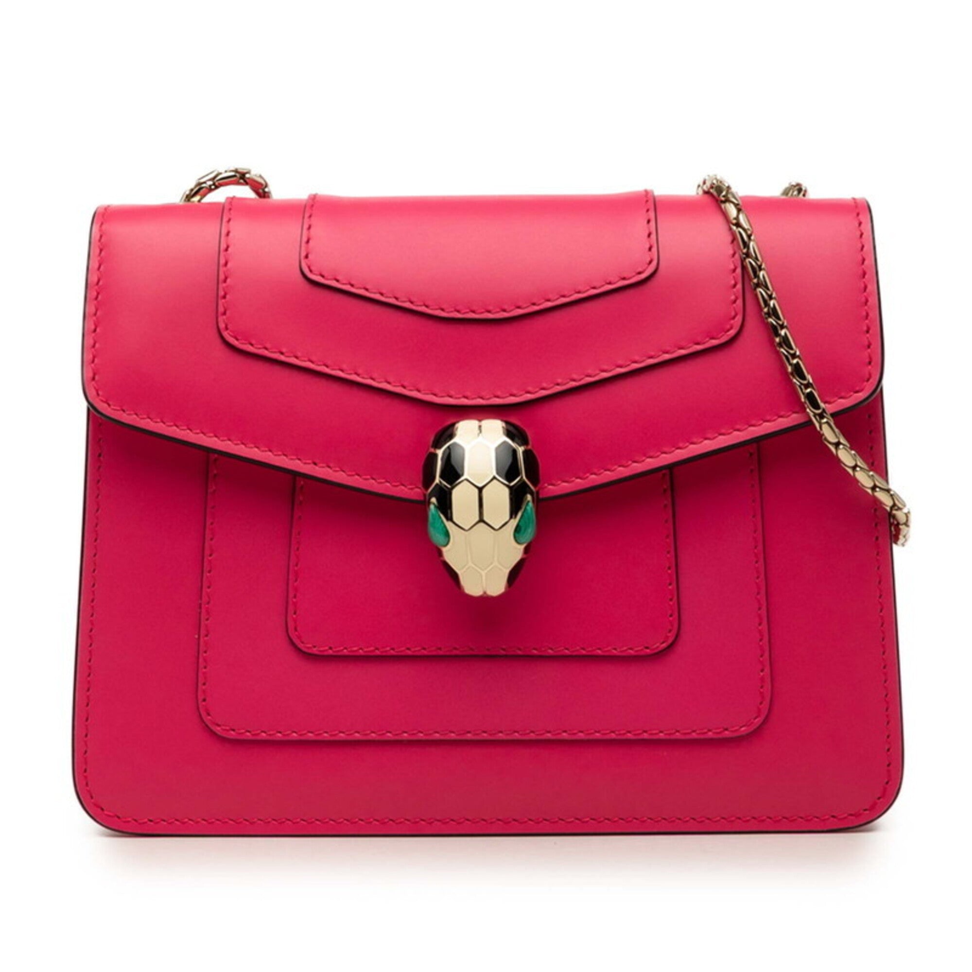 Bvlgari Pink Leather Shoulder Bag (Pre-Owned)