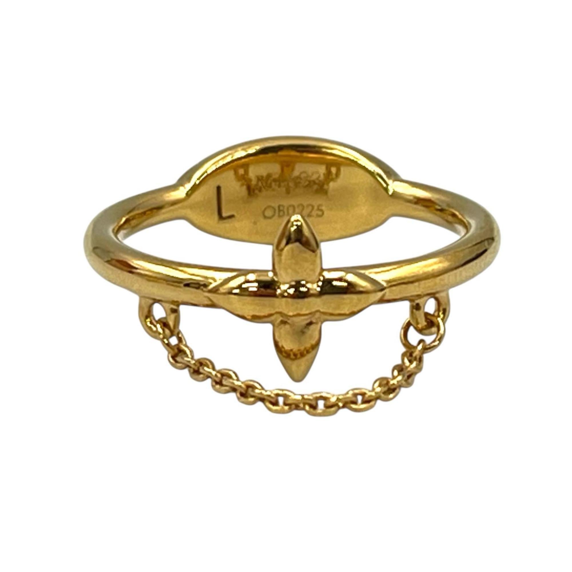 Louis Vuitton Gold Gold Plating Band Ring (Pre-Owned)
