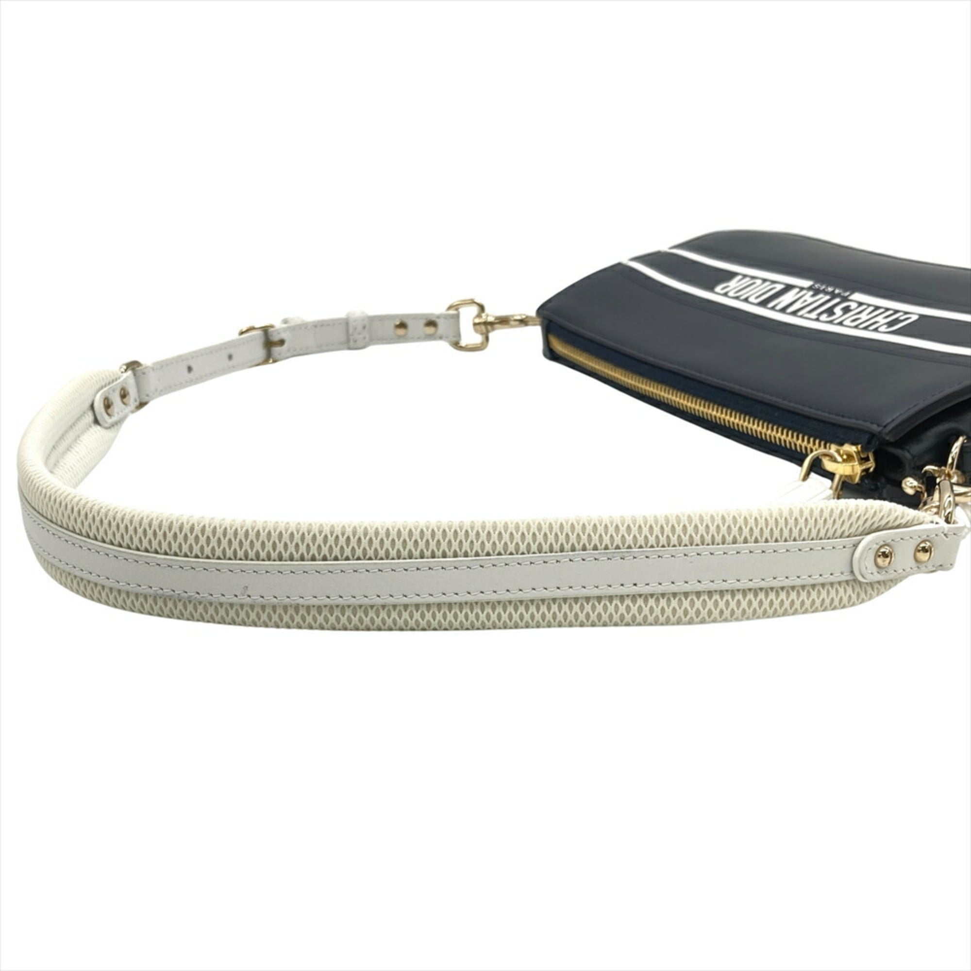 Christian Dior Navy Leather Shoulder Bag (Pre-Owned)