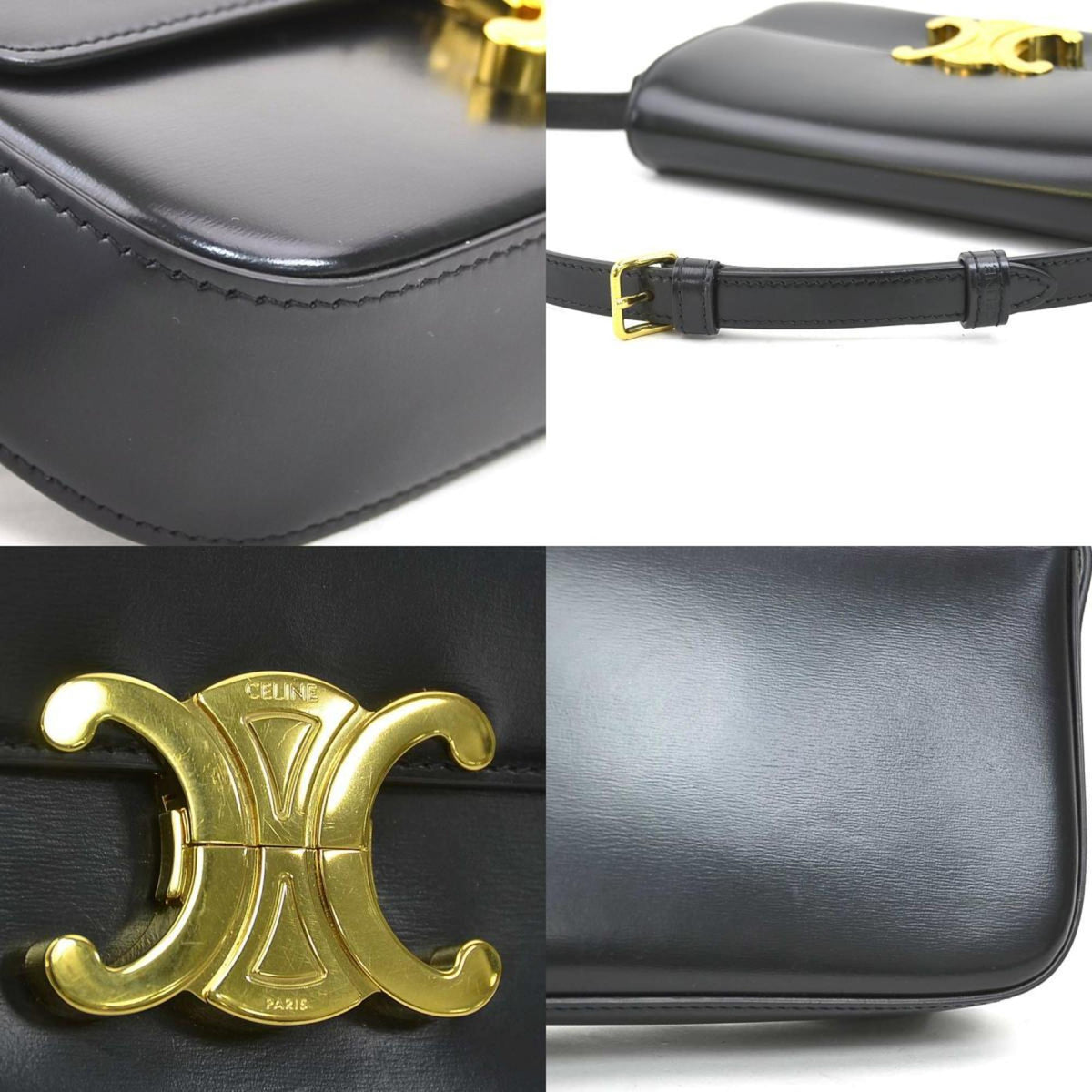 Celine Black Leather Shoulder Bag (Pre-Owned)