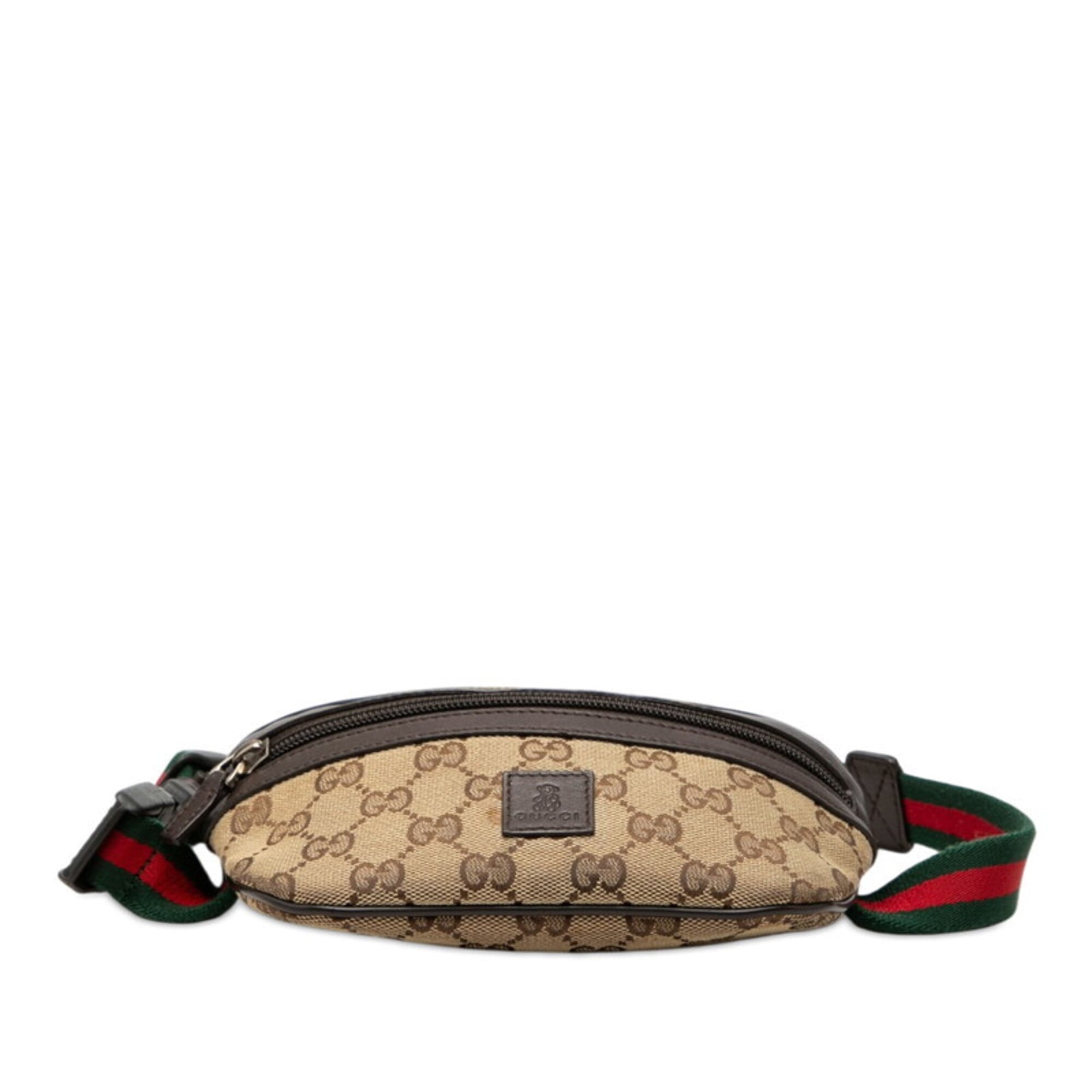 Gucci Brown Canvas Leather Fanny Pack (Pre-Owned)