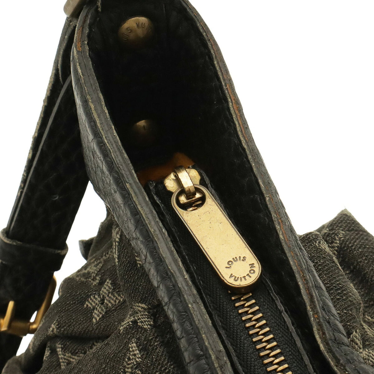 Louis Vuitton Black Monogram Noir Monogram Denim Shoulder Bag (Pre-Owned)
