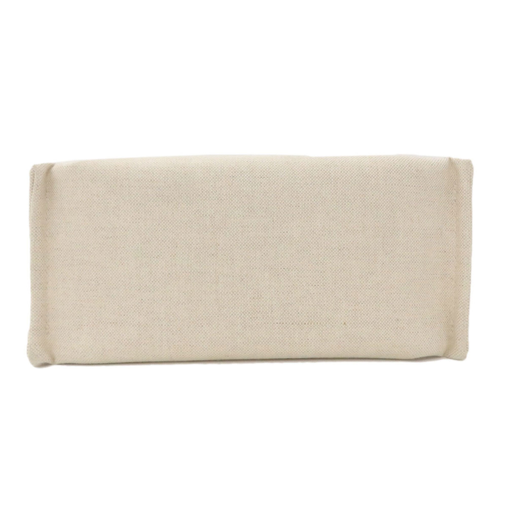 Gucci Beige Brown Canvas Handbag Pouch (Pre-Owned)