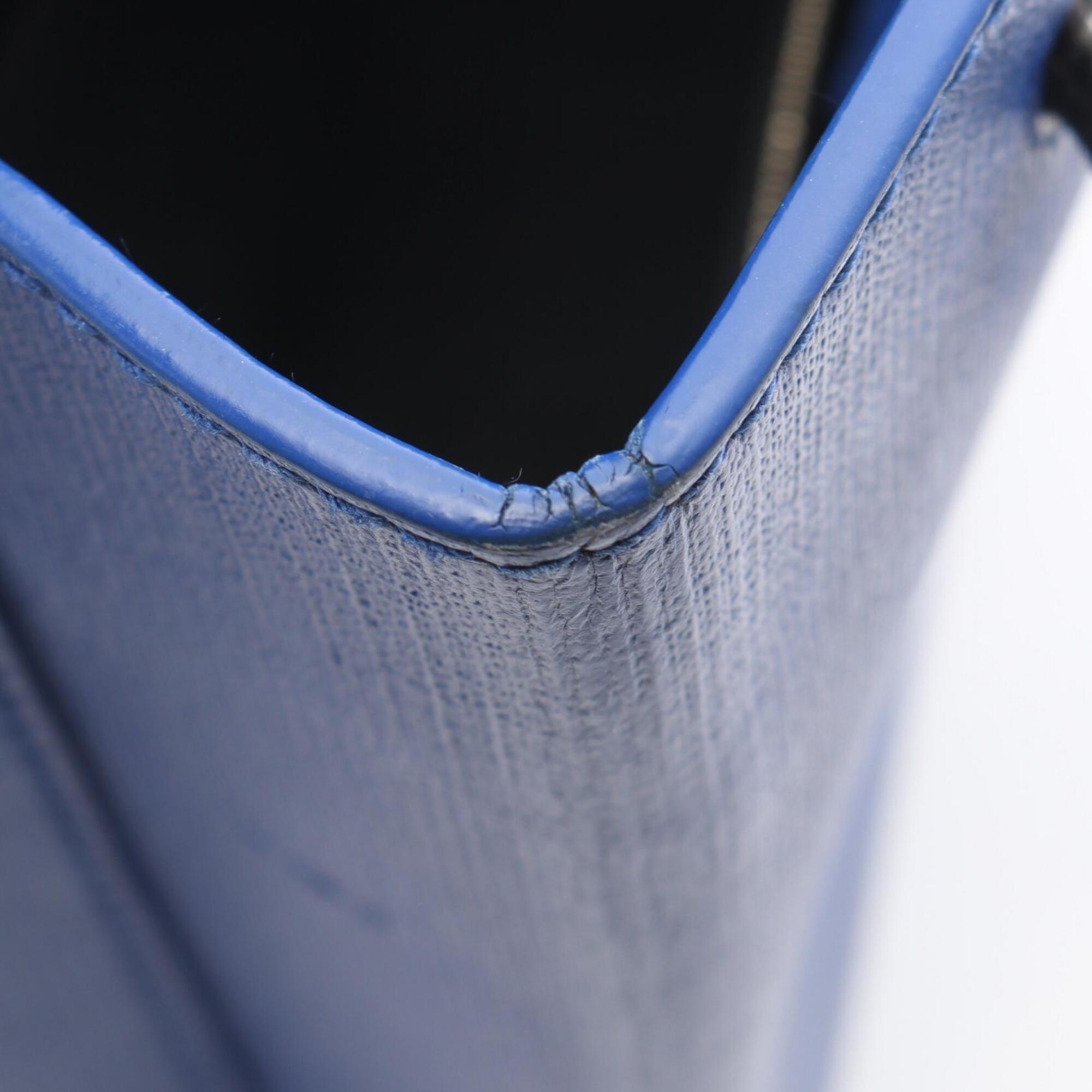 Balenciaga Black Blue Leather Handbag Tote Bag (Pre-Owned)