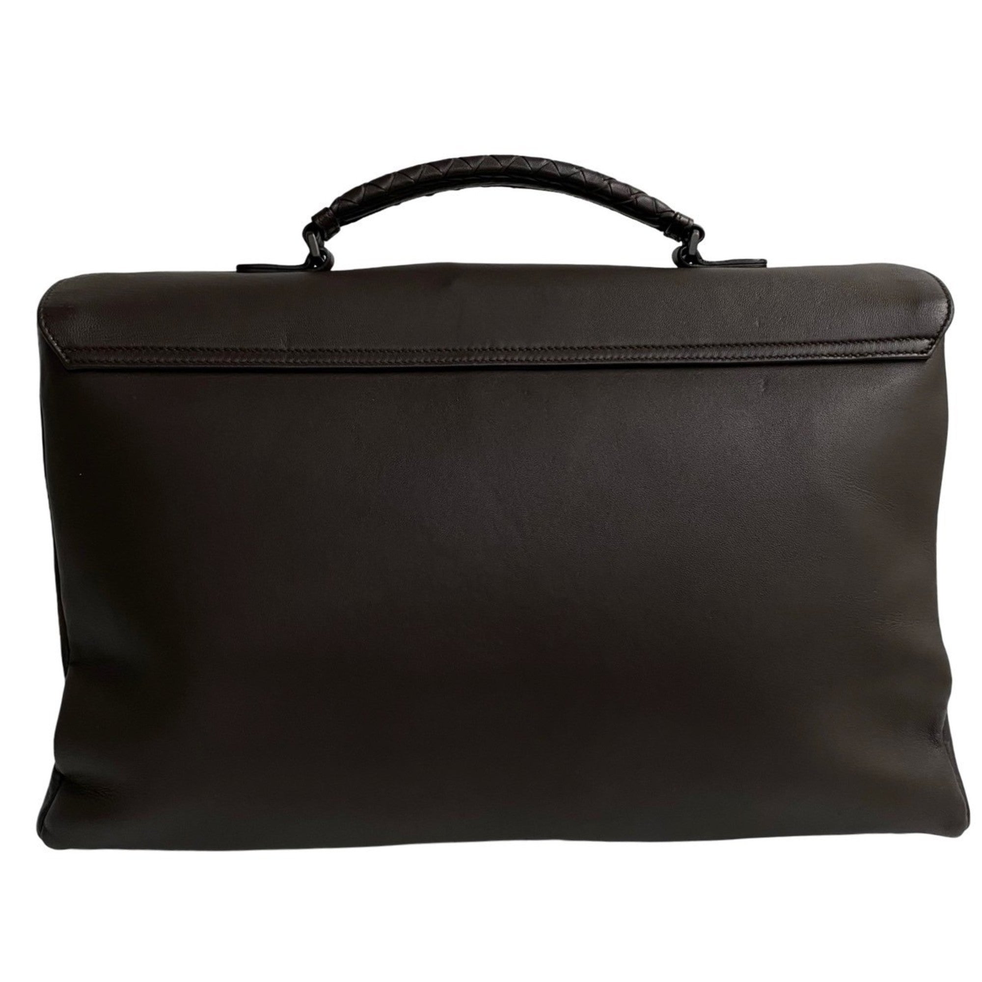 Bottega Veneta Brown Leather Briefcase (Pre-Owned)