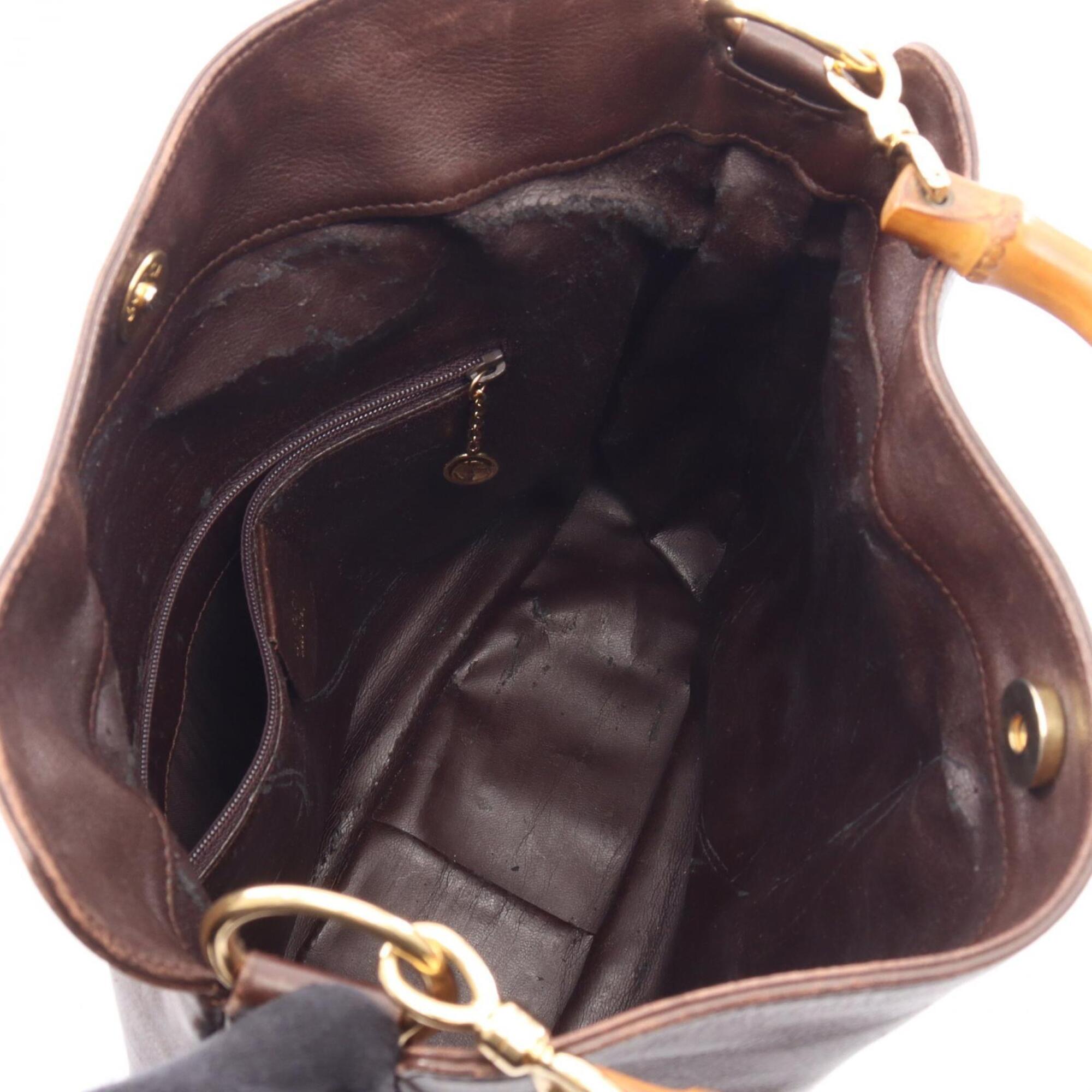Gucci Brown Leather Handbag (Pre-Owned)