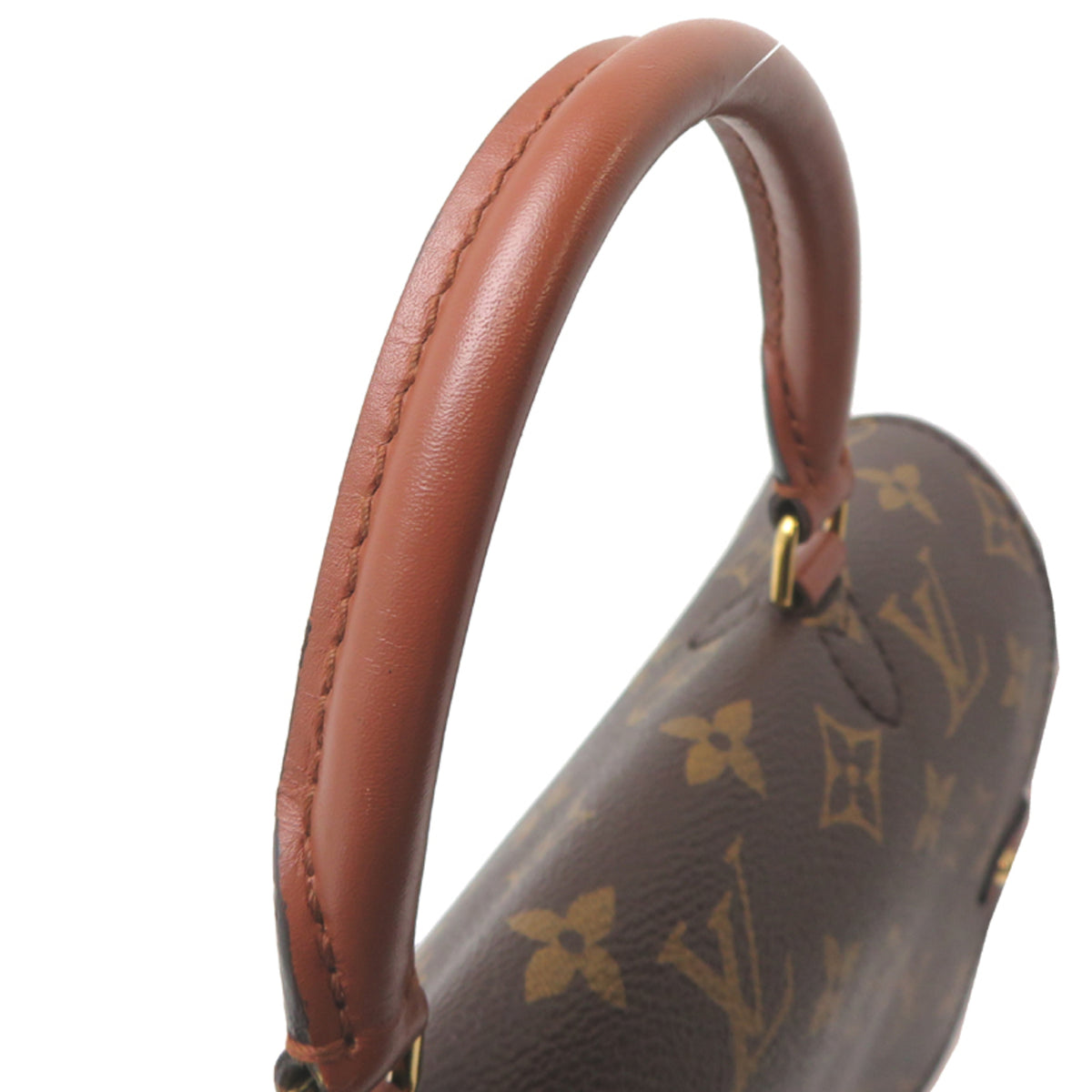 Louis Vuitton Brown Red Color Monogram Handbag (Pre-Owned)