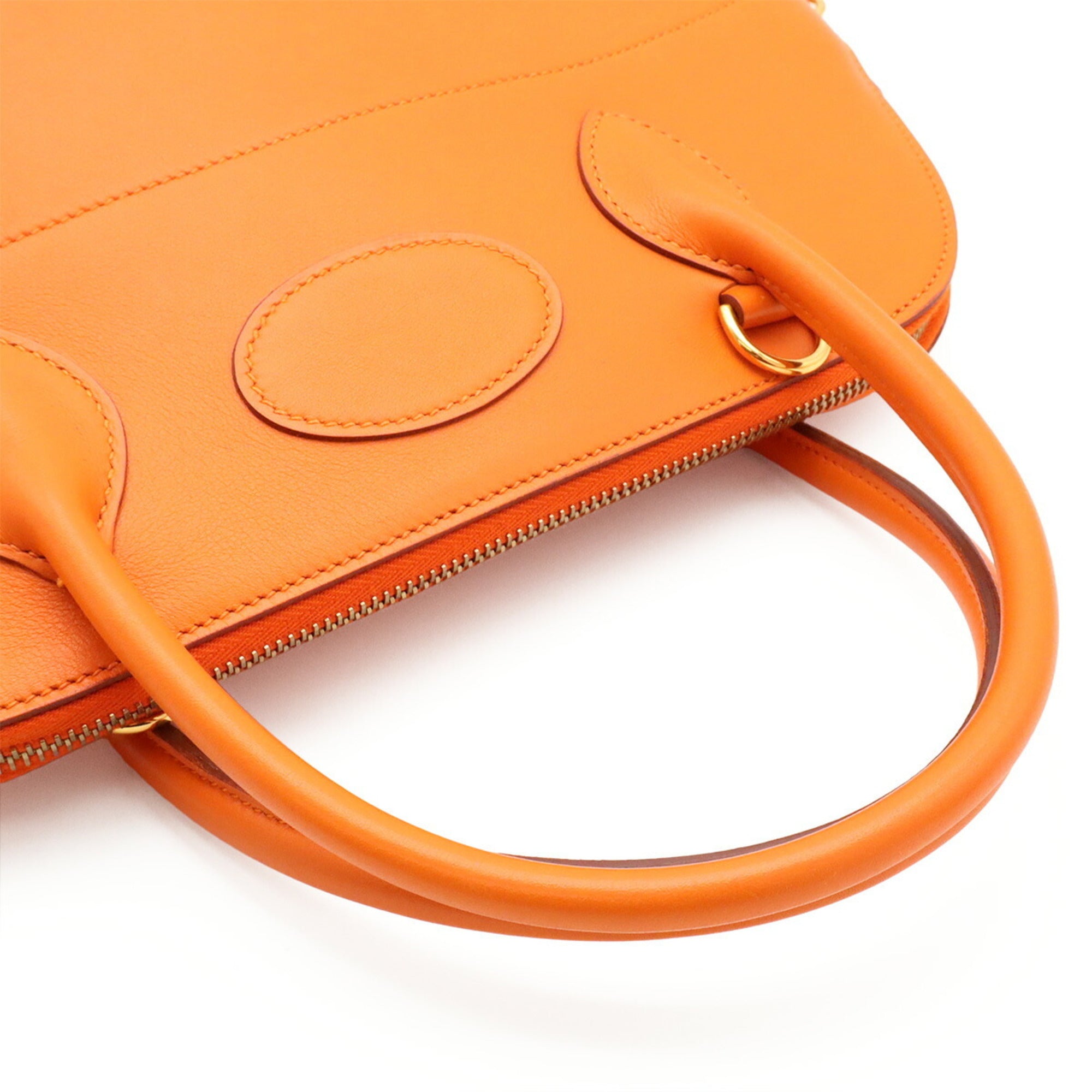 Hermes Orange Gulliver Leather Handbag Shoulder Bag (Pre-Owned)