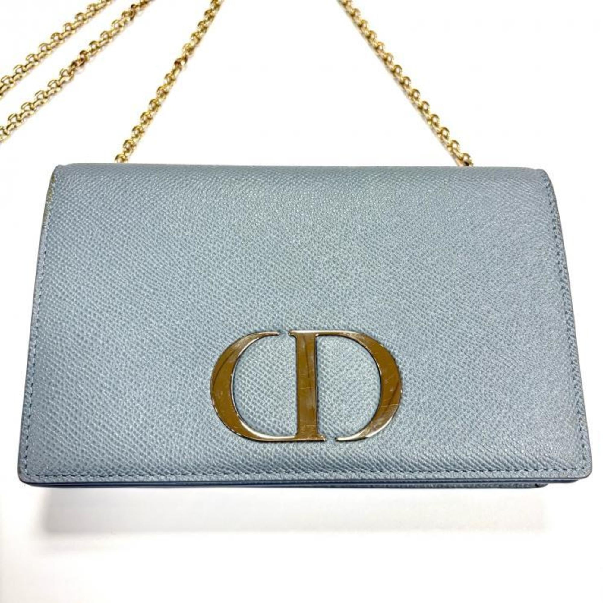 Christian Dior Gray Leather Shoulder Bag (Pre-Owned)
