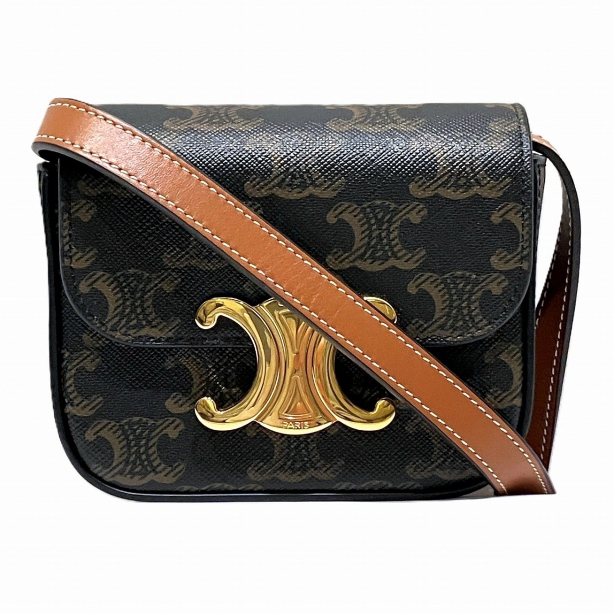 Celine Brown Pvc Shoulder Bag (Pre-Owned)