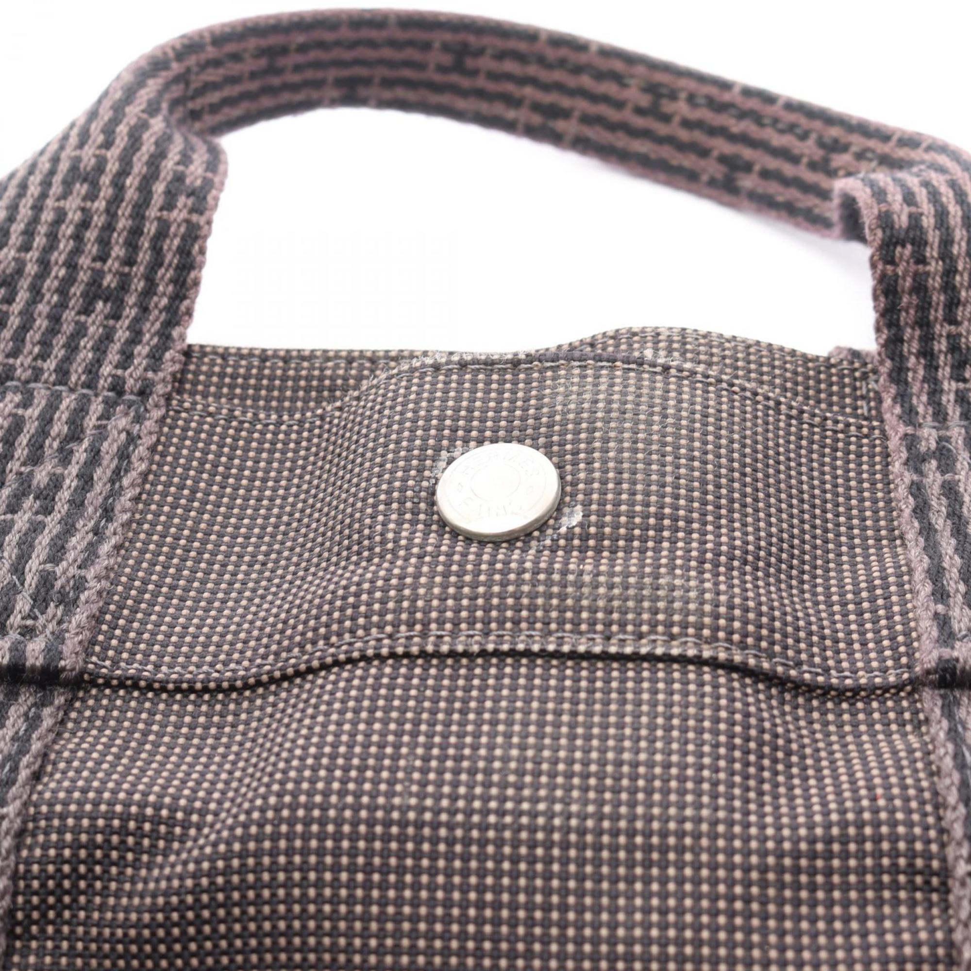 Hermes Gray Nylon Canvas Handbag Tote Bag (Pre-Owned)