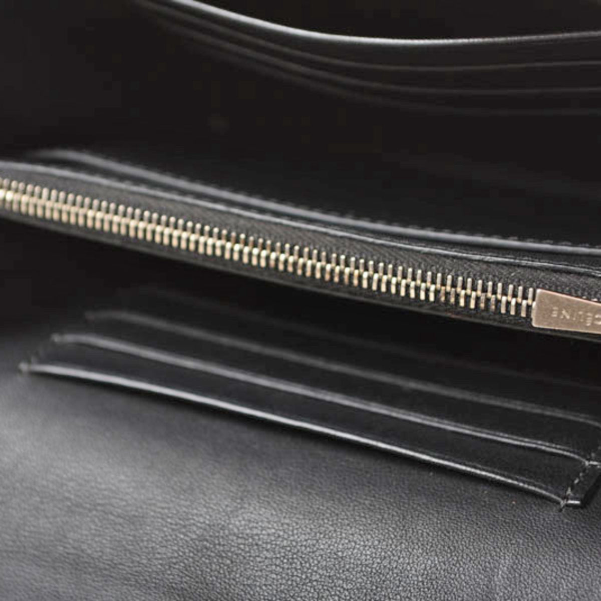 Celine Black Leather Wallet (Bi-Fold) (Pre-Owned)