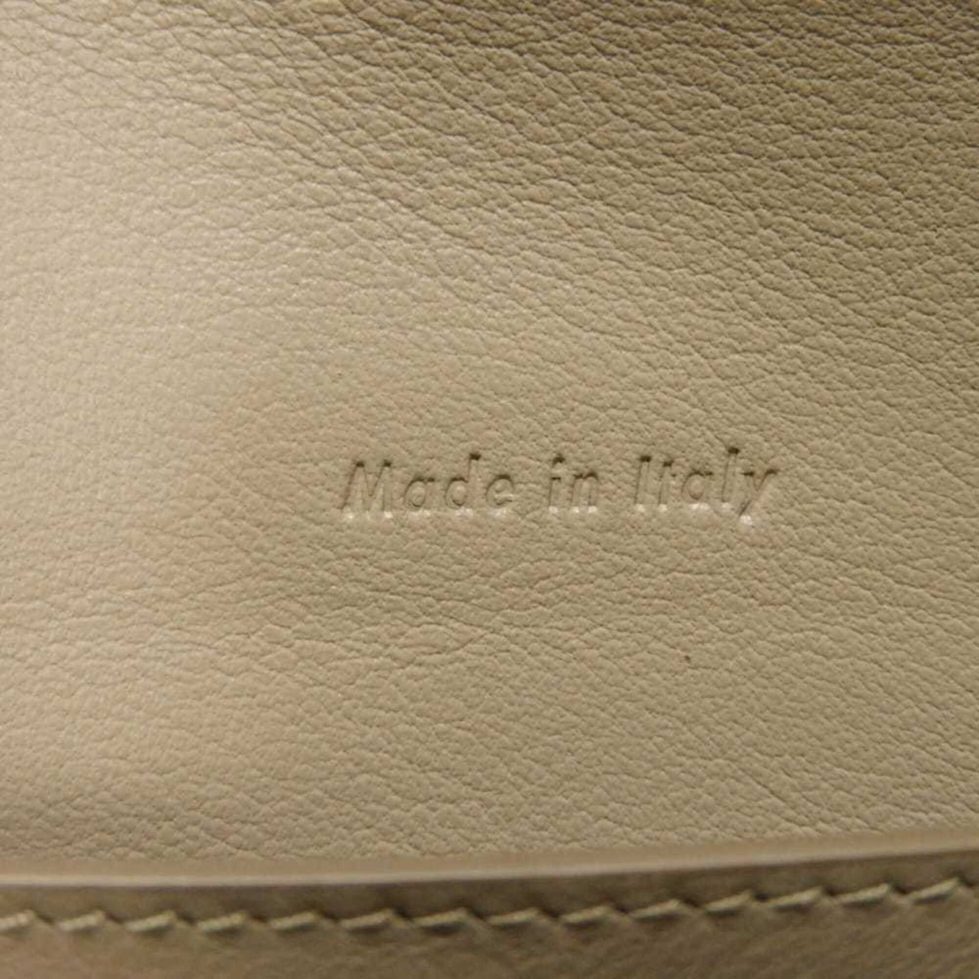 Celine Beige Leather Long Wallet (Bi-Fold) (Pre-Owned)