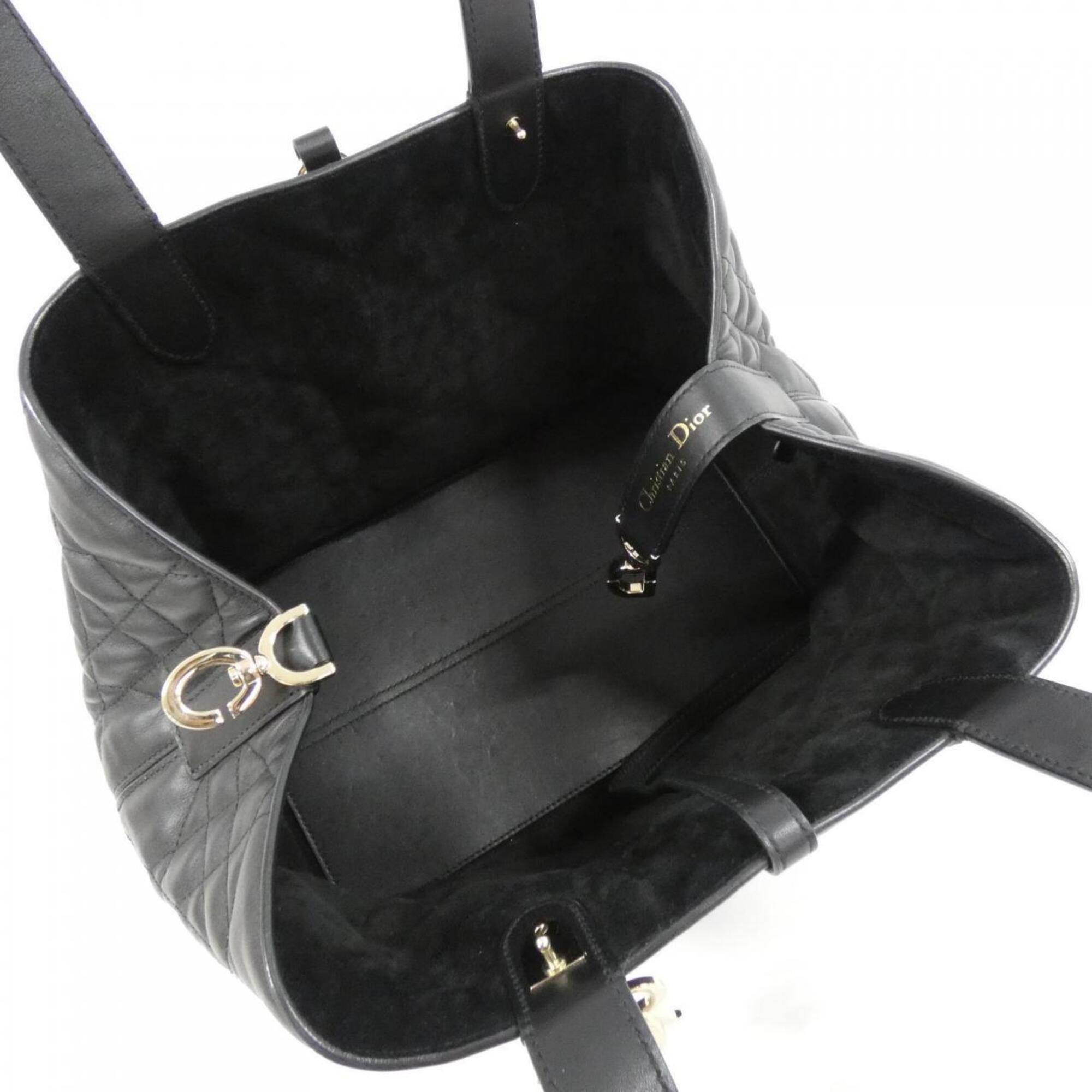 Christian Dior Black Leather Handbag (Pre-Owned)
