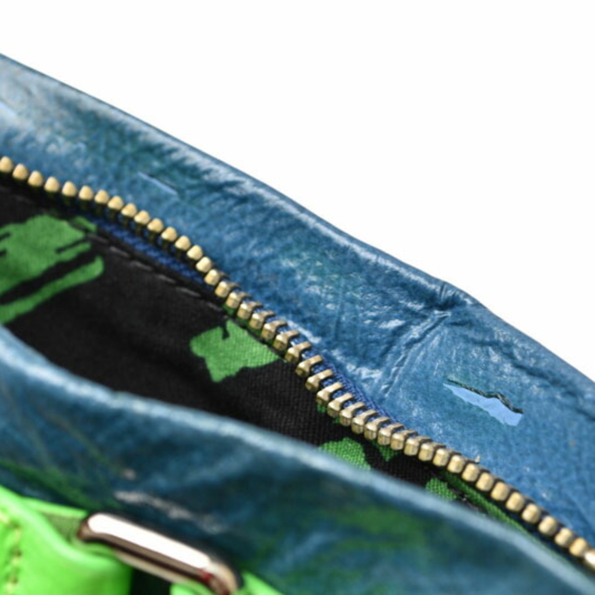 Marc By Marc Jacobs Dark Blue Green Pvc Handbag Pouch (Pre-Owned)