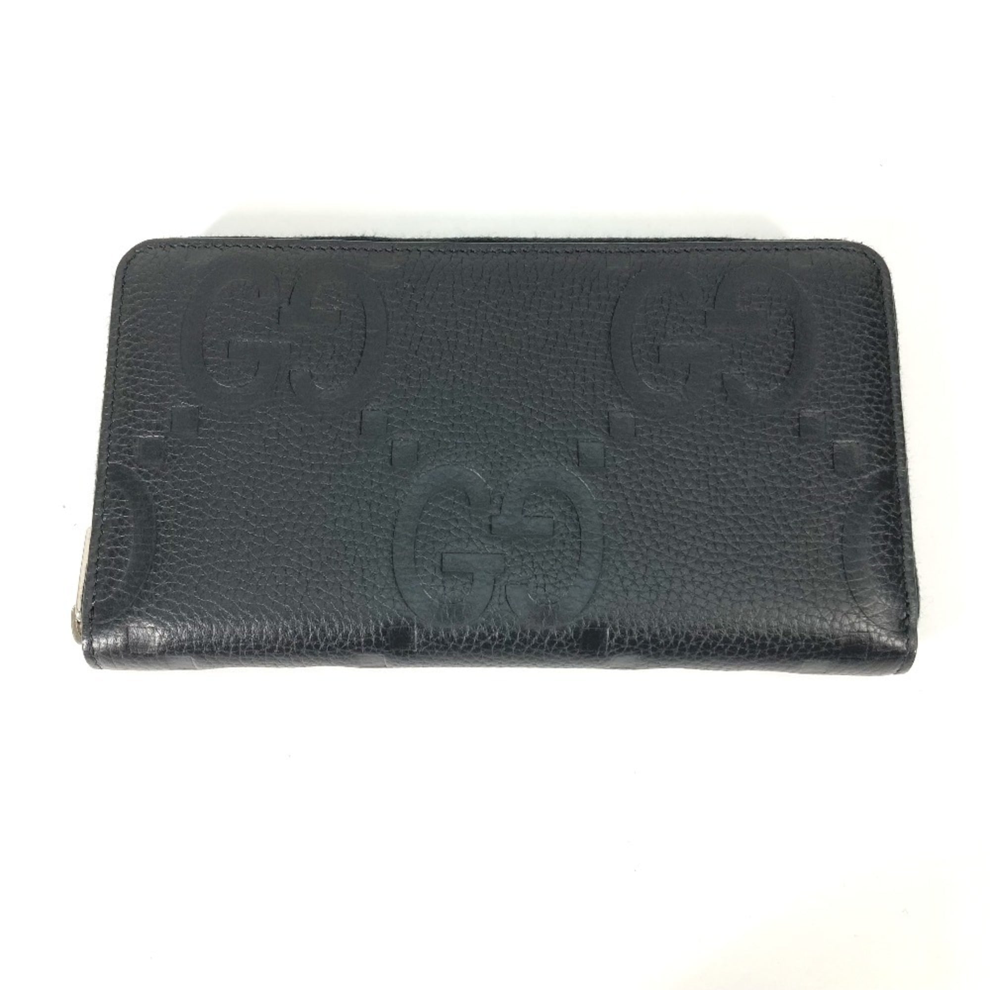 Gucci Black Leather Long Wallet (Bi-Fold) (Pre-Owned)