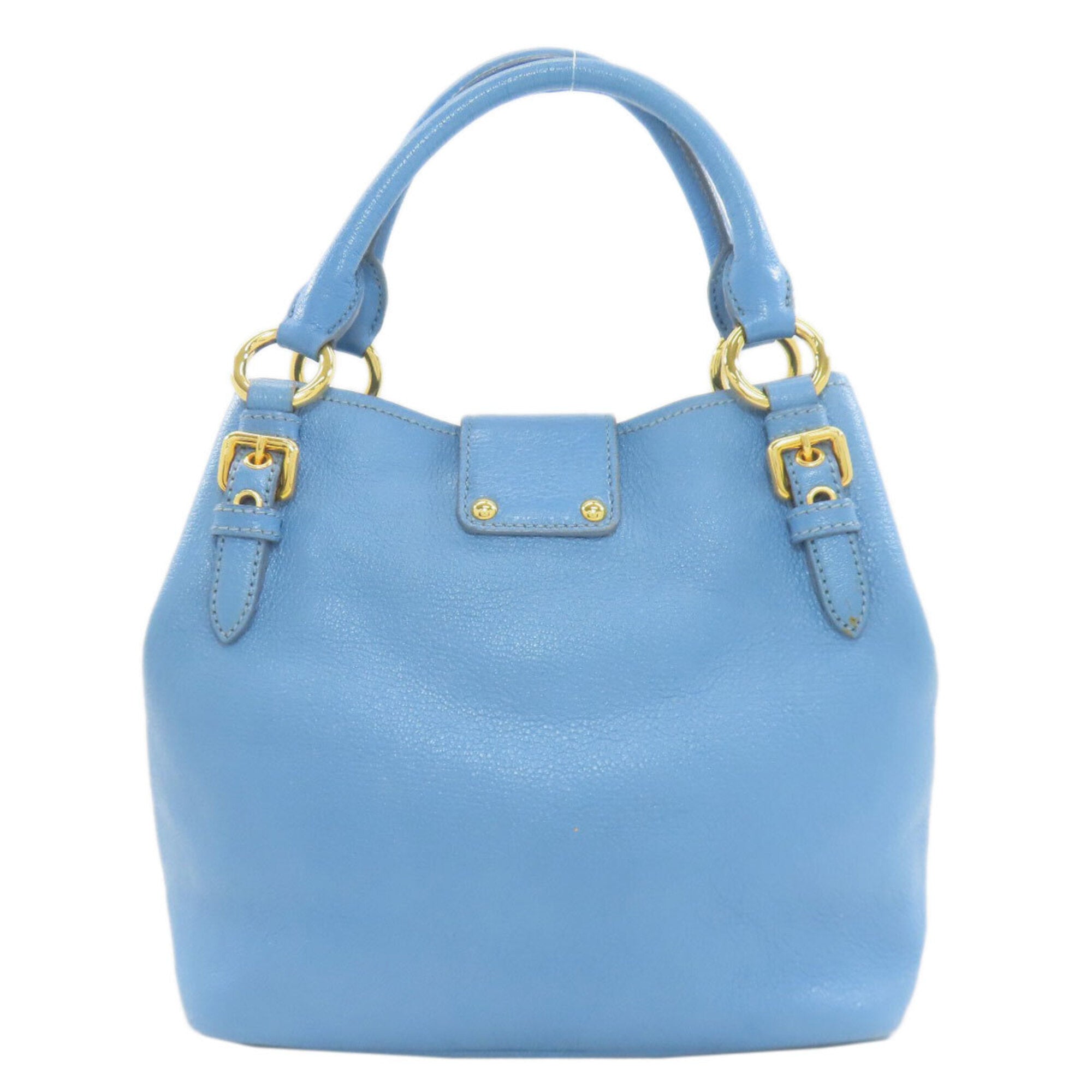 Miu Miu Light Blue Leather Handbag (Pre-Owned)