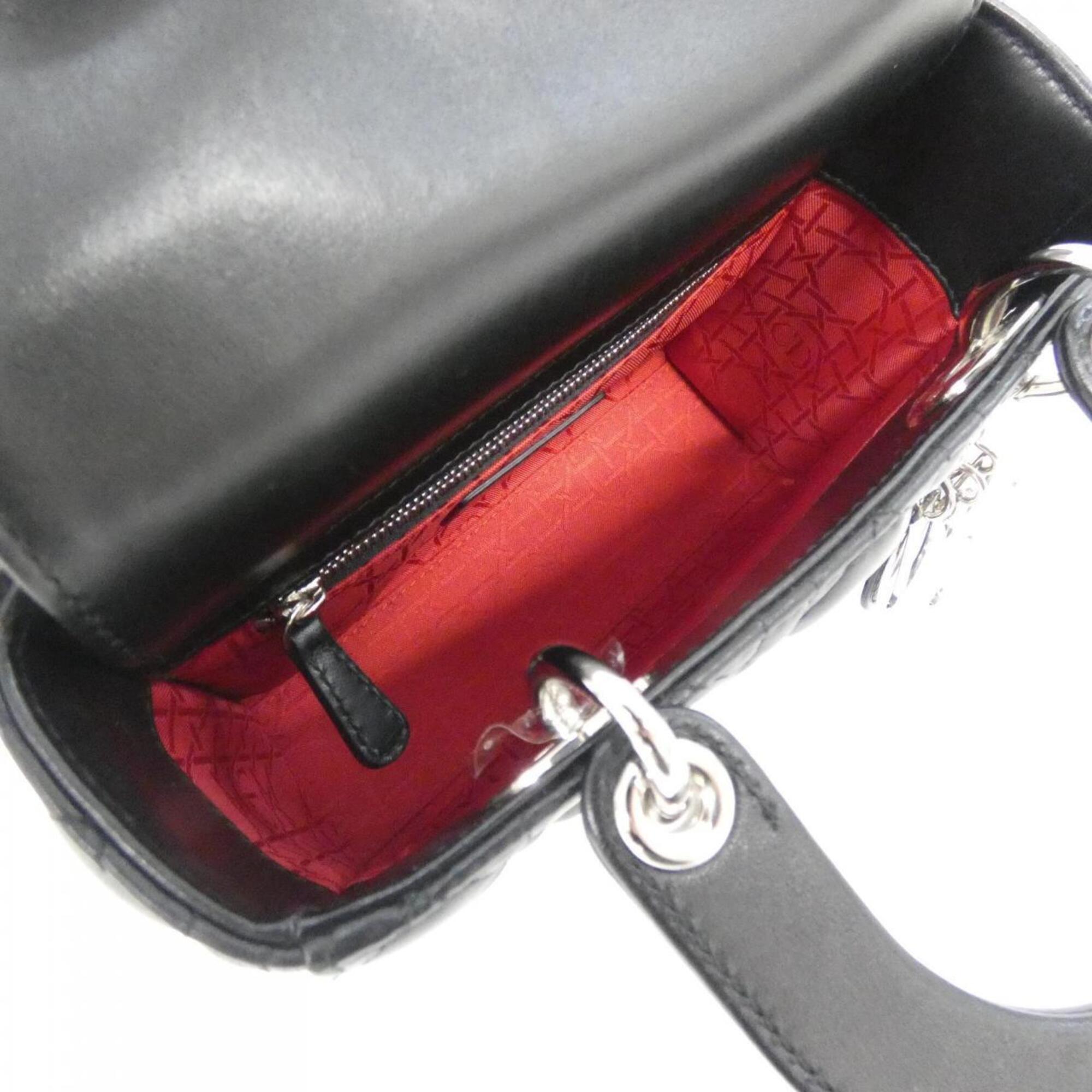 Christian Dior Black Leather Handbag (Pre-Owned)