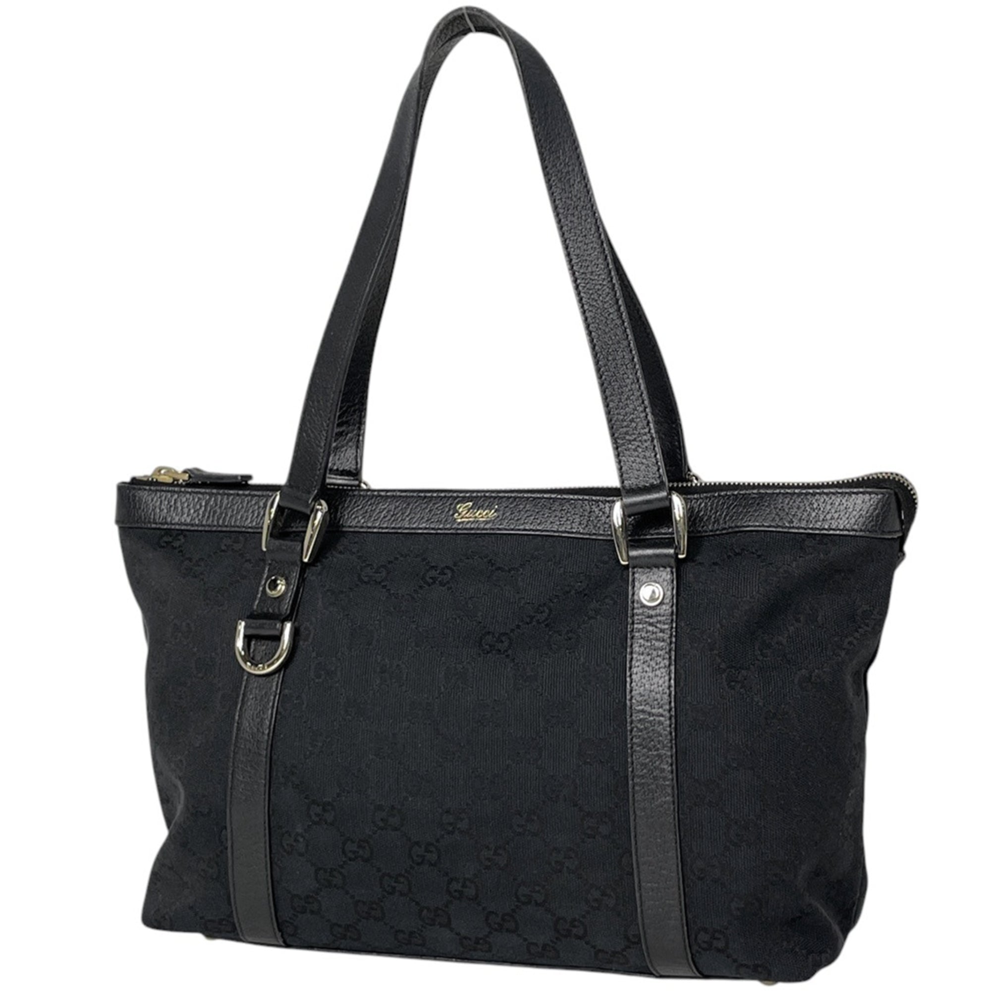 Gucci Abbey Gg Canvas Leather Handbag (Pre-Owned)