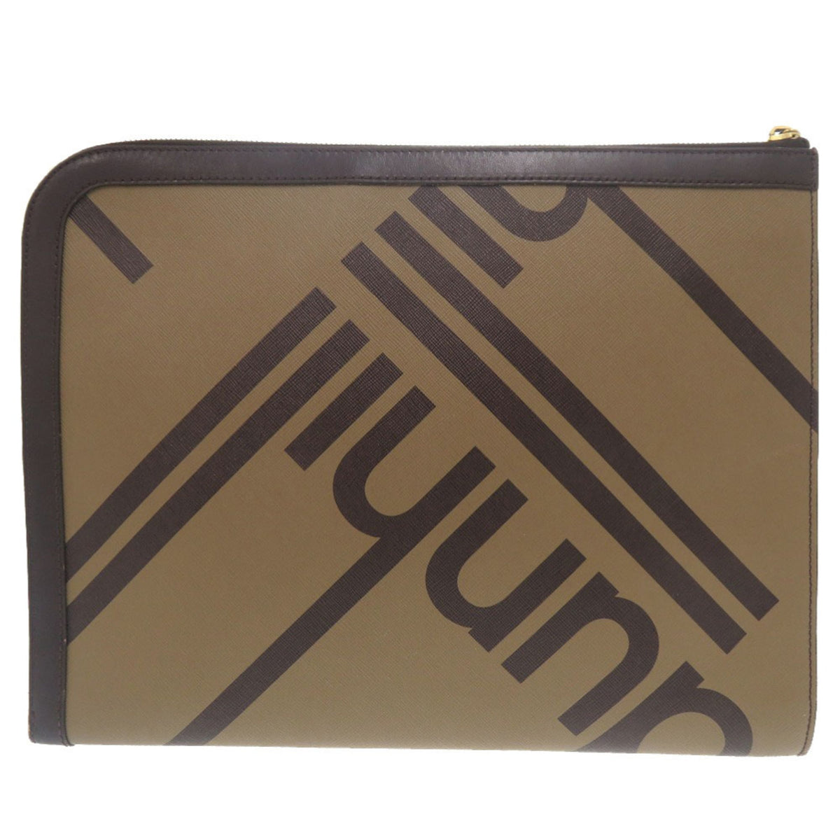 Dunhill Brown Leather Clutch Bag (Pre-Owned)